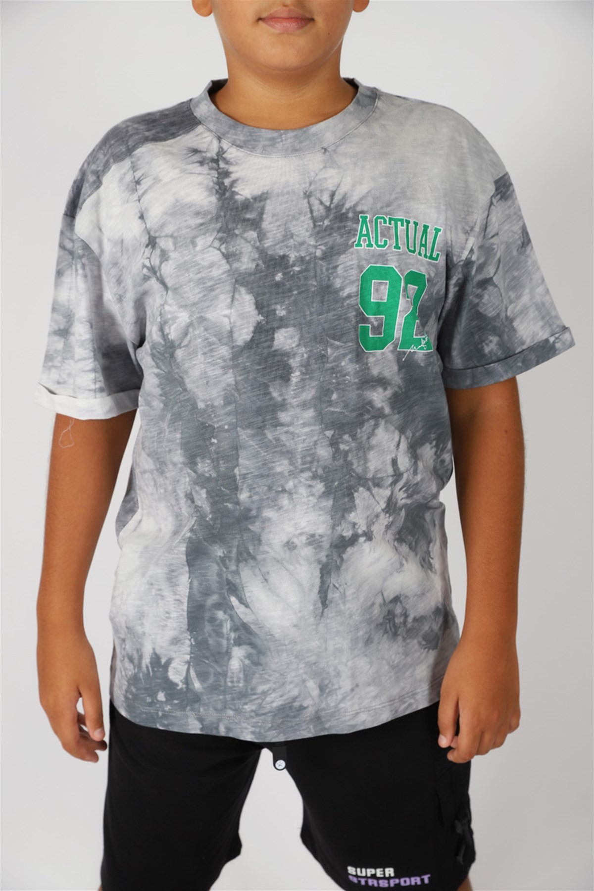 09-14 Yaş Erkek Actual Basic Gri T-Shirt