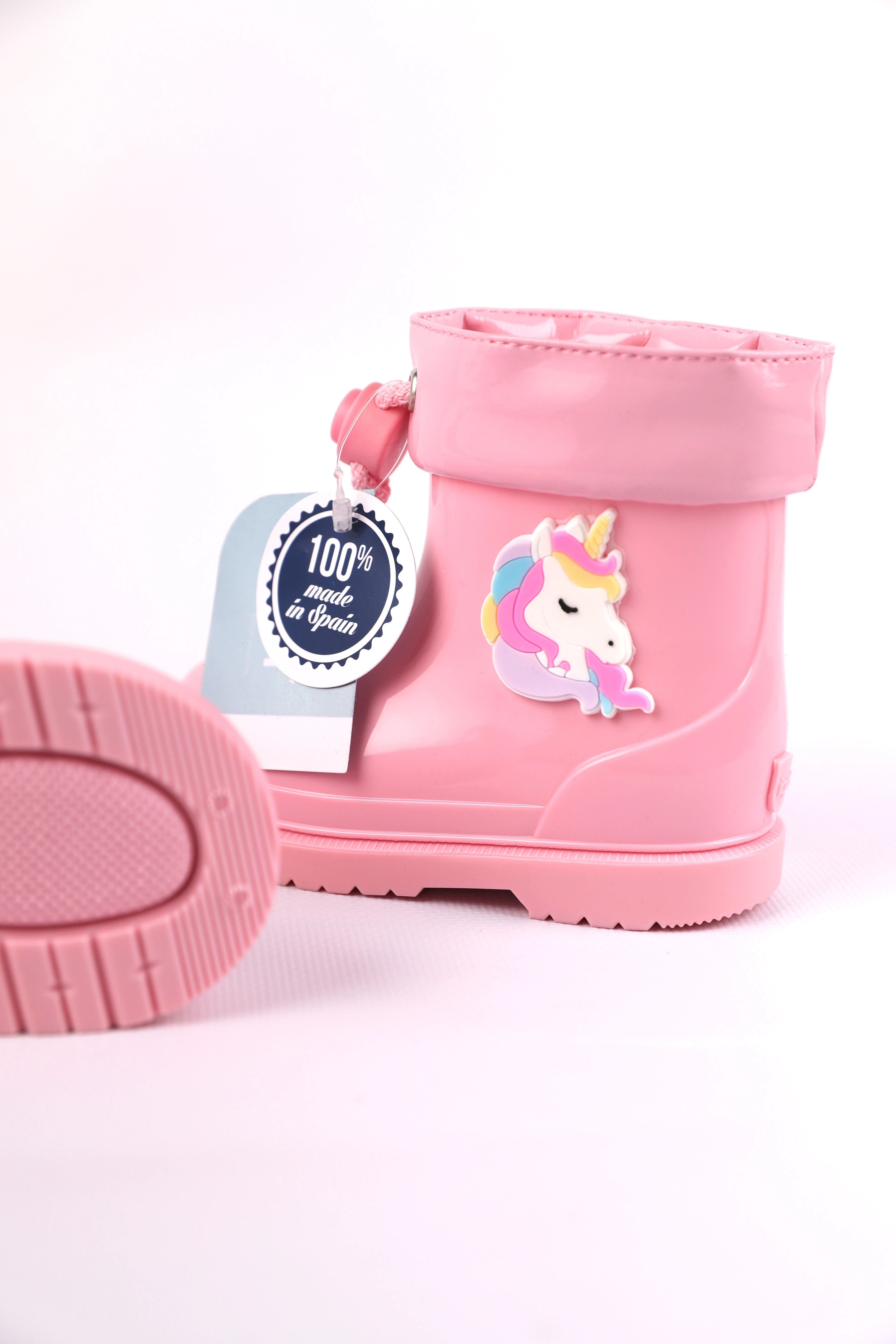22-28 Numara Pembe Renk Kız Çocuk Bımbı Unicorn Yağmur İgor Çizmesi