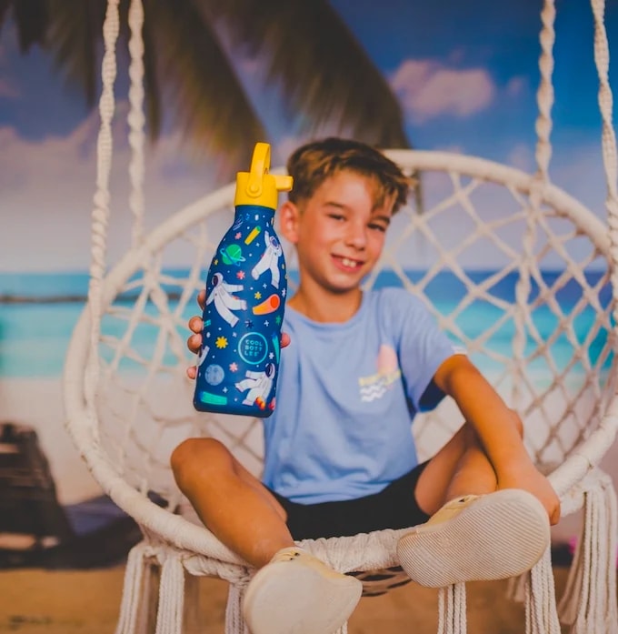 COOL BOTTLES DISCOVERY SERİSİ GALACTİC RİDE 500ML - LACİVERT | Çocuklar İçin Paslanmaz Çelik Suluk