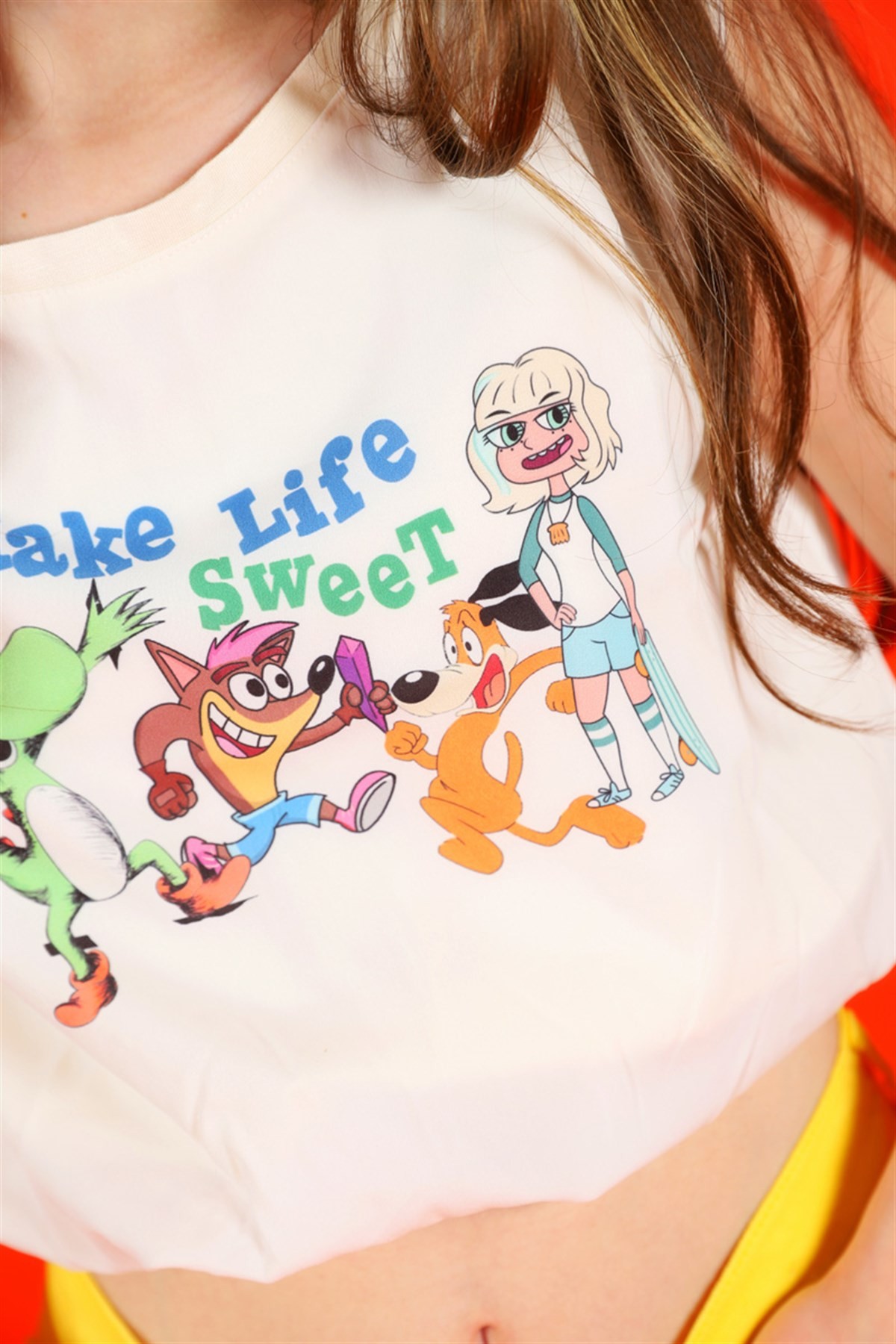 05-14 Yaş Kız Çocuk Ekru Sweet Bluz