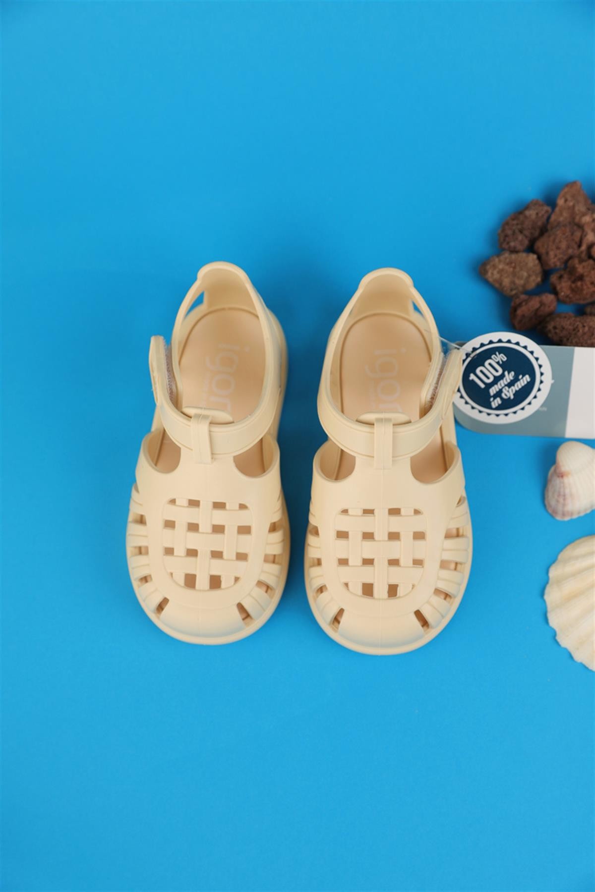 22 - 27 Numara İgor Tobby Solid Fil Dişi Sandalet