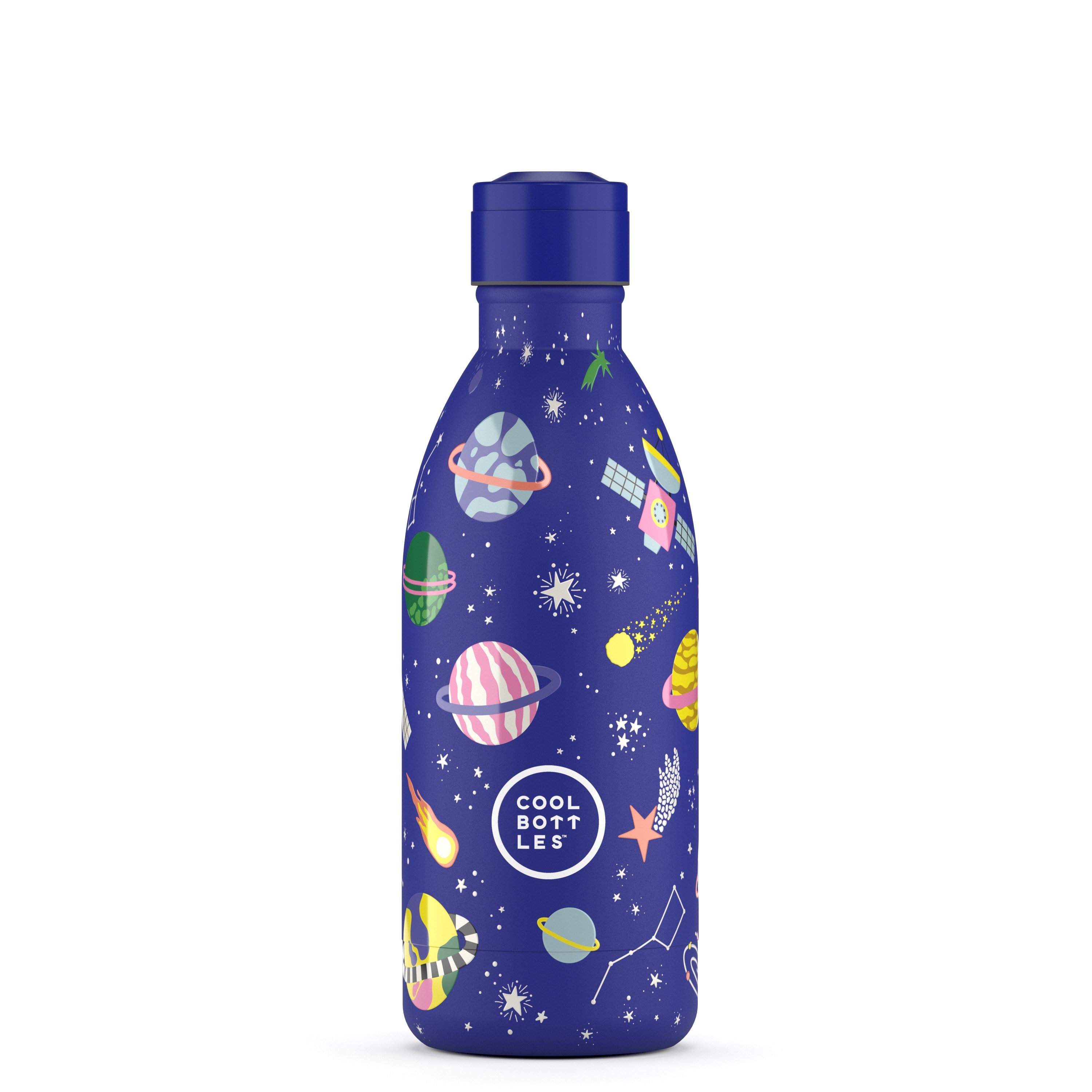 COOL BOTTLES EXPLORER SERİSİ STELLAR JOURNEY 500ML - LACİVERT | Çocuklar İçin Paslanmaz Çelik Suluk