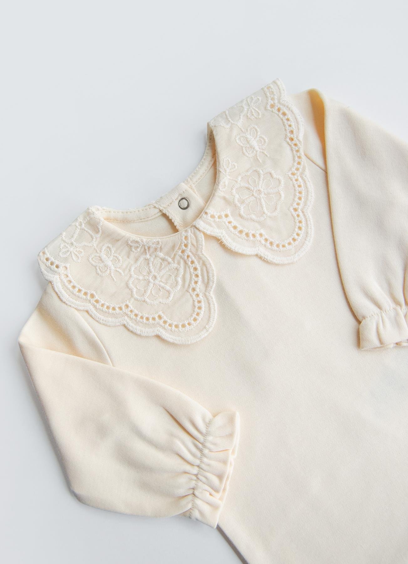 KİTİKATE 3-12 AY ARASI ORGANİK LANA İKİLİ TAKIM - BEJ