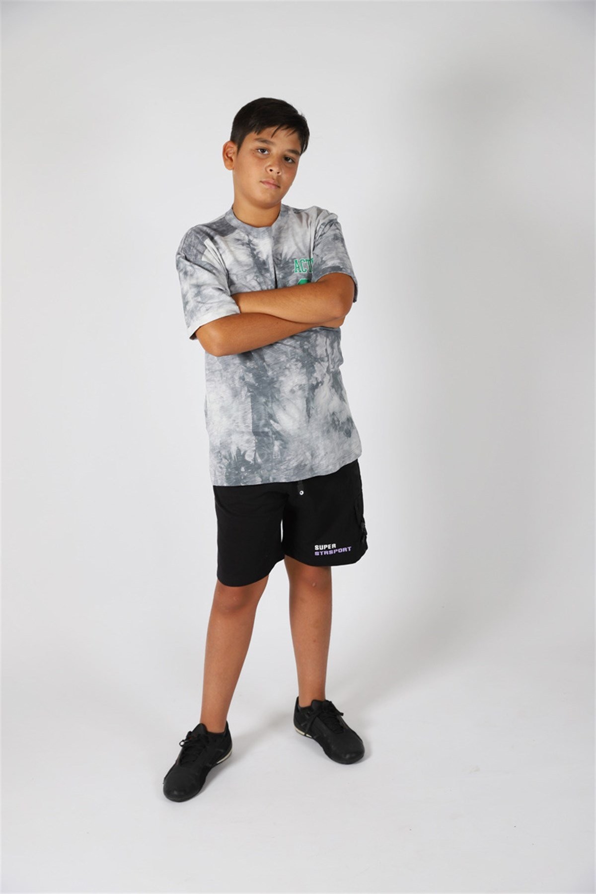 09-14 Yaş Erkek Actual Basic Gri T-Shirt
