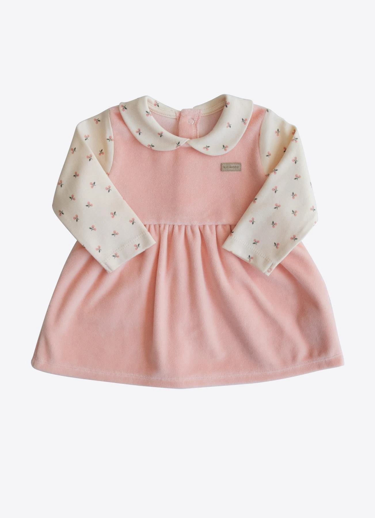KİTİKATE 6-18 AY ARASI ORGANİK CAROL ELBİSE - PEMBE
