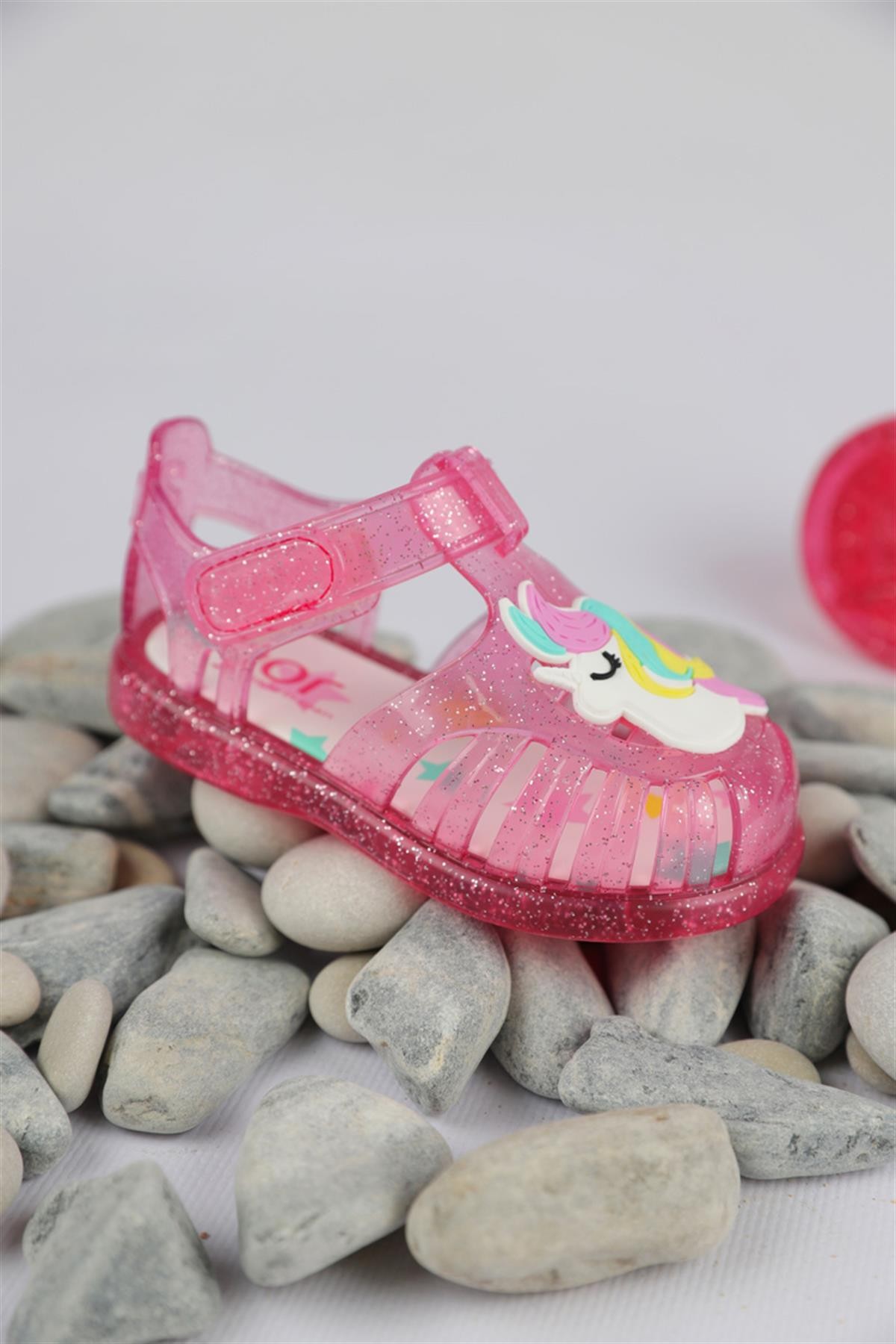19 - 25 Numara Kız Çocuk Fuşya İgor Tobby Gloss Unicorn Sandalet