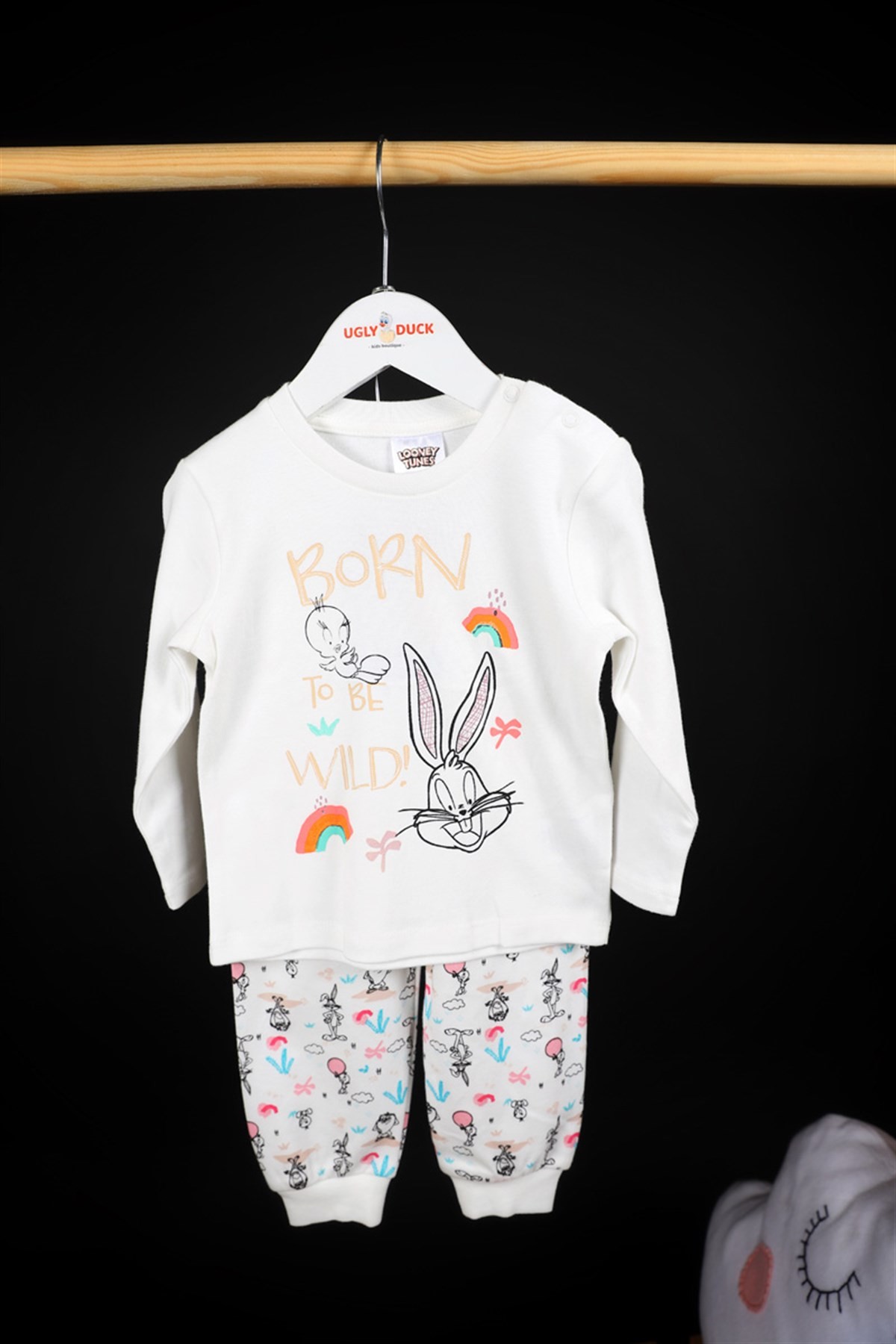 09 - 36 Ay Kız Bebek Looney Tones Lisanslı Pijama Takımı