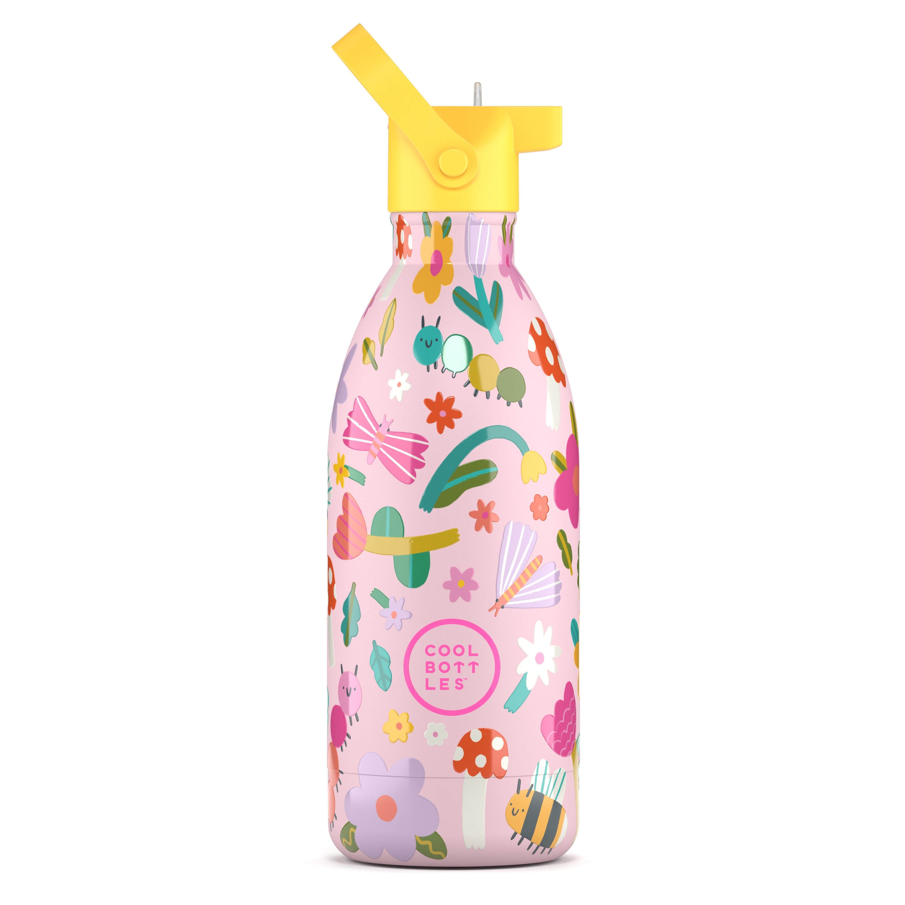 COOL BOTTLES BOTTLES DISCOVERY SERİSİ BUG LİFE 500ML - PEMBE | Çocuklar İçin Paslanmaz Çelik Suluk