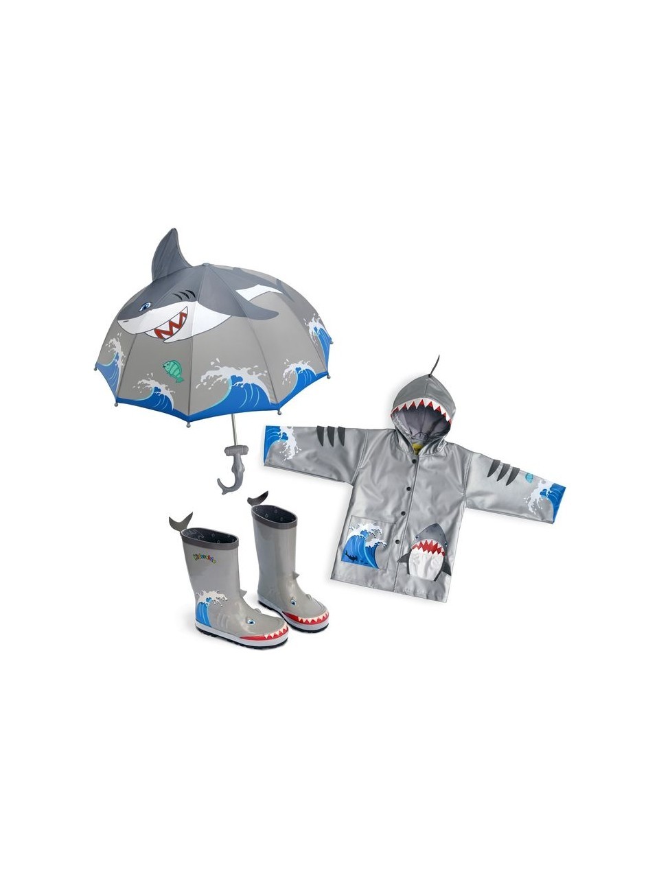 KİDORABLE KÖPEK BALIĞI ÇOCUK YAĞMURLUK - GRİ