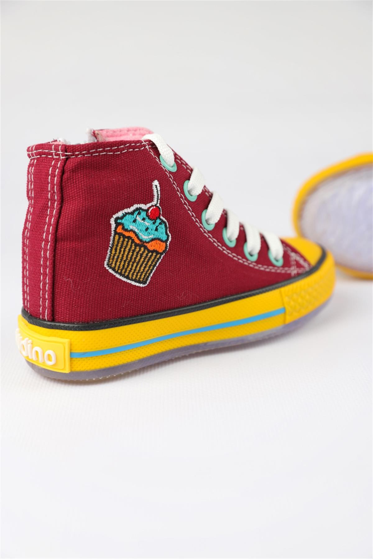 26 - 35 Numara Kız Çocuk Bordo Dustin Cookie Converse Ayakkabı