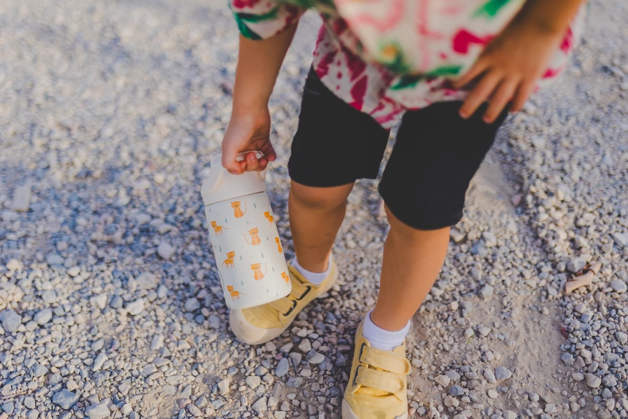 COOL BOTTLES DREAMWORLD SERİ KAPLANLI ÇELİK PİPETLİ SULUK-350 ML - BEJ