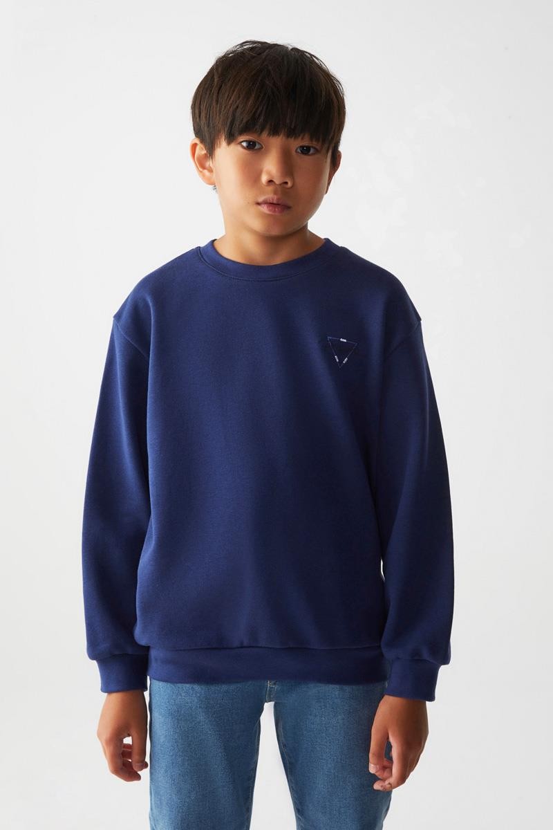 08-14 Yaş Erkek Çocuk Lacivert Renk Perspective Sweat