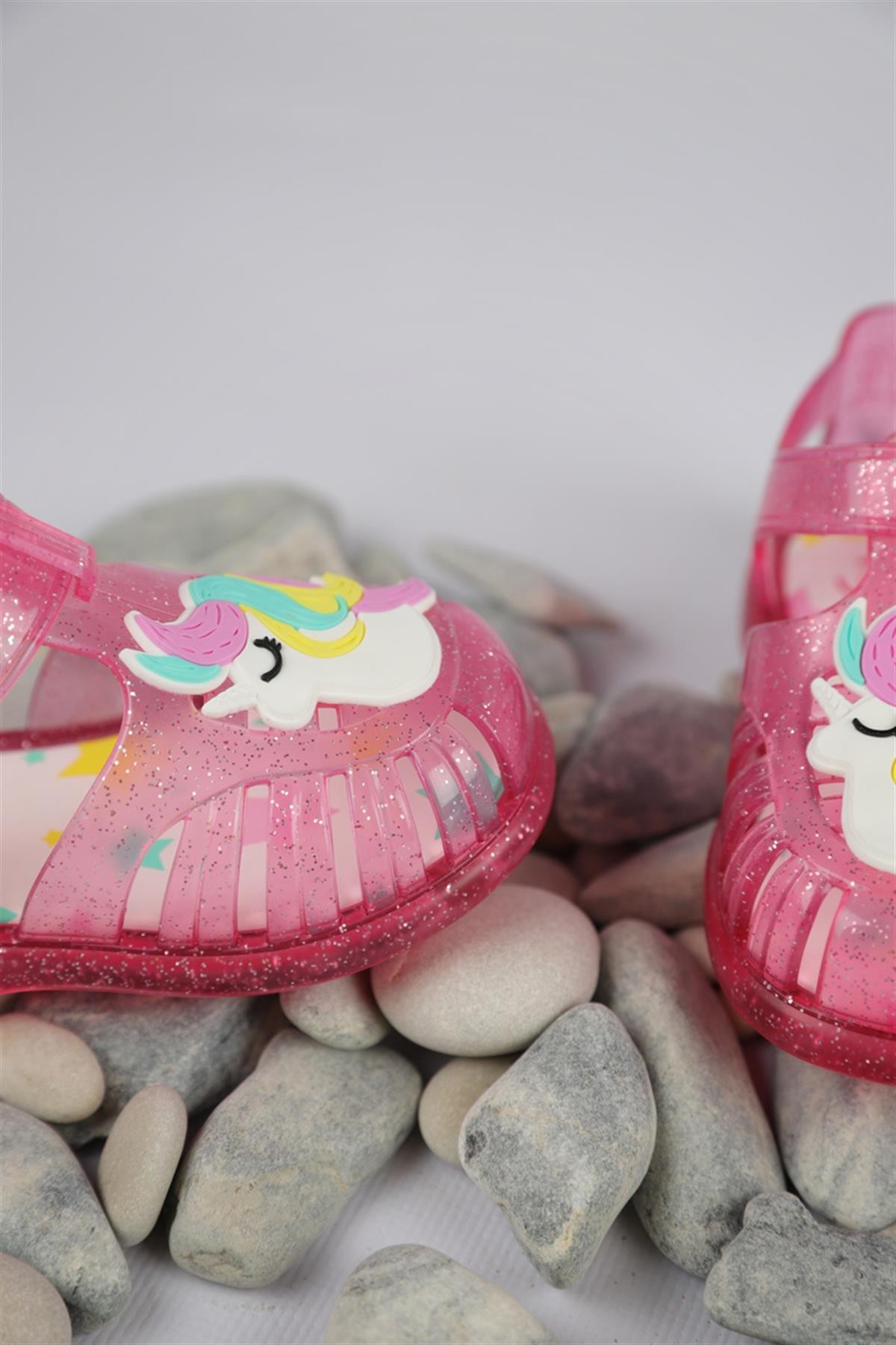 19 - 25 Numara Kız Çocuk Fuşya İgor Tobby Gloss Unicorn Sandalet