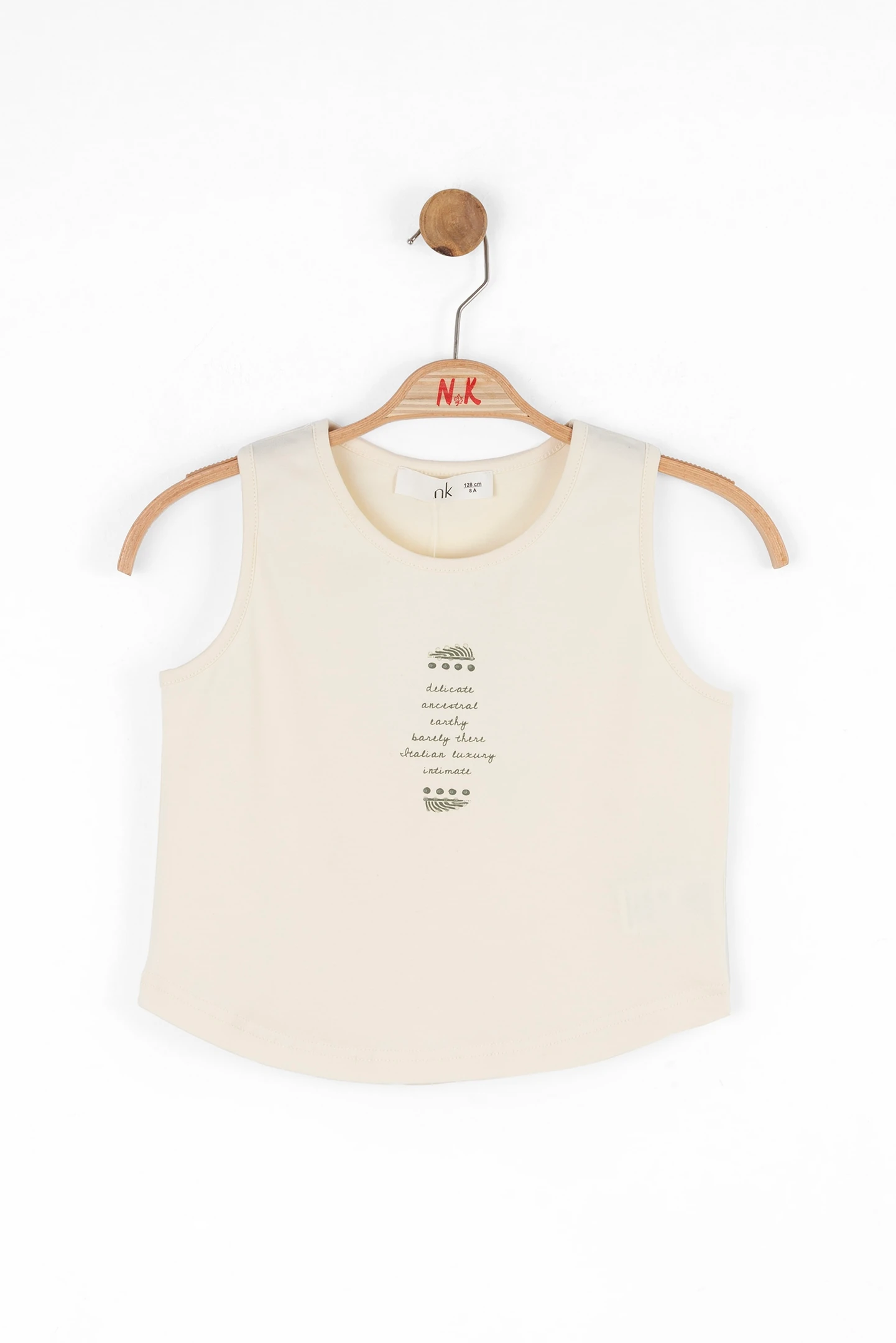 08-14 YAŞ KIZ ÇOCUK VİZON-KREM TAOS ETEKLİ ÜÇLÜ TAKIM - VİZON-KREM