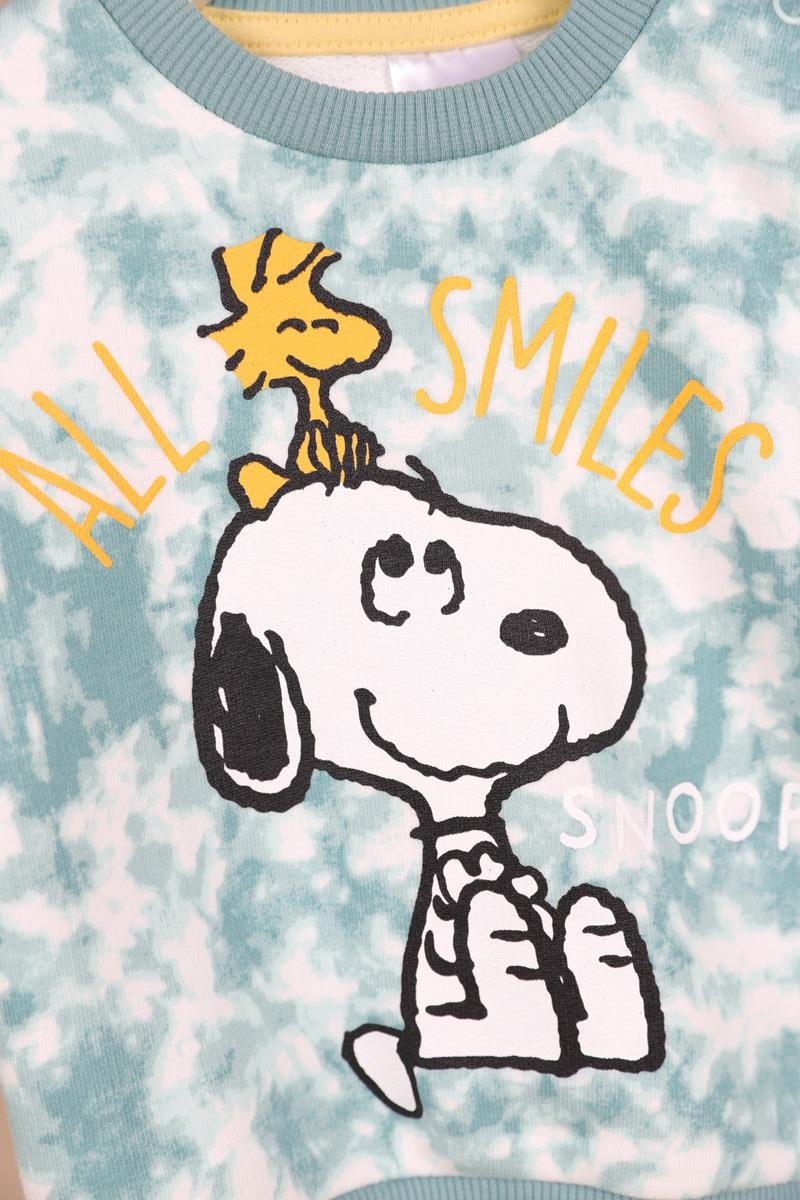 06-24 Ay Erkek Bebek Mint Yeşili Snoopy Lisanslı Takım