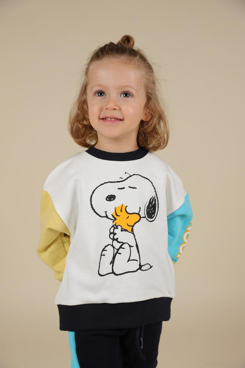 02-05 Yaş Erkek Çocuk Ekru Renk Snoopy Lisanslı İkili Takım