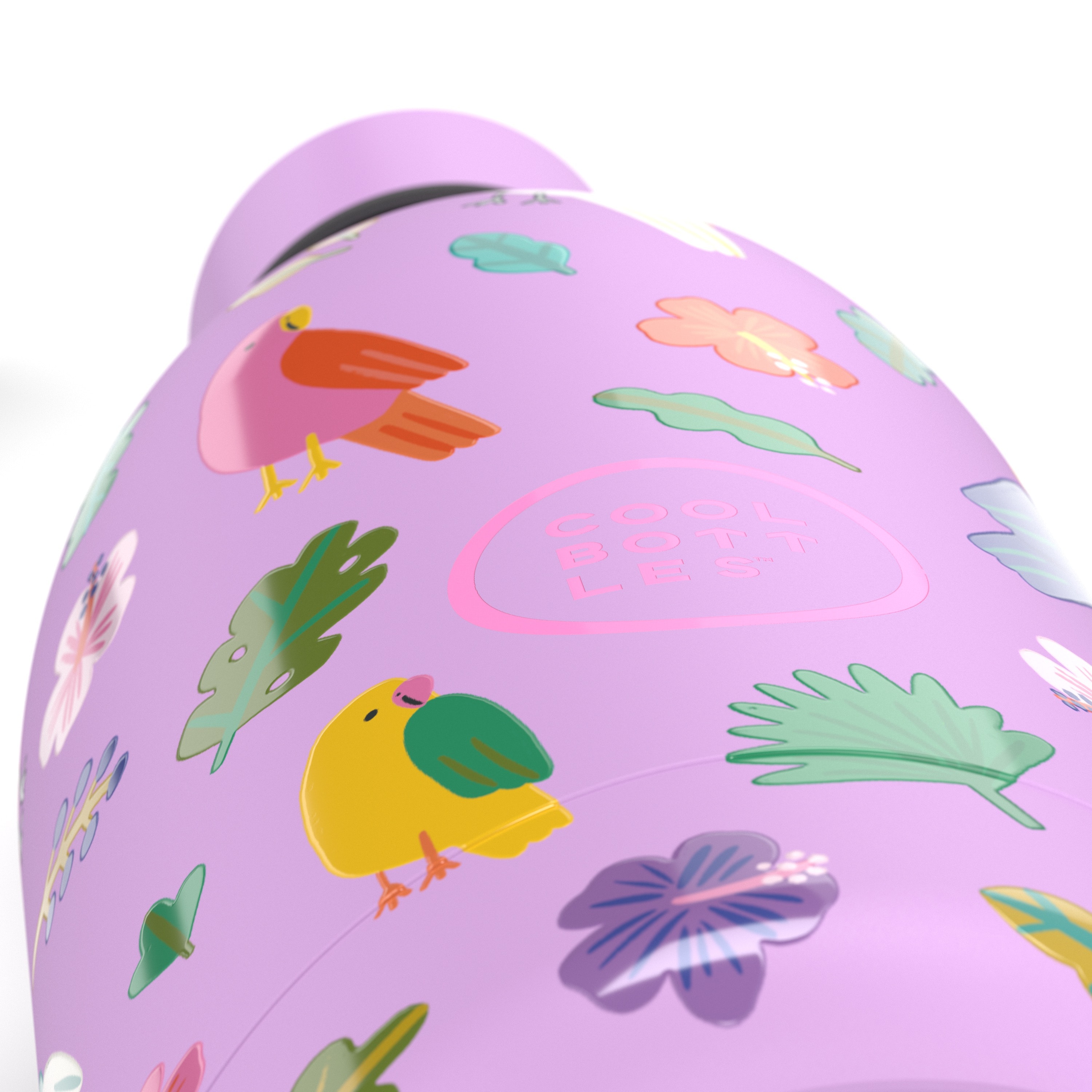 COOL BOTTLES DISCOVERY SERİSİ FLY FREE ÇELİK SULUK 500ML - LİLA | Çocuklar İçin Paslanmaz Çelik Suluk