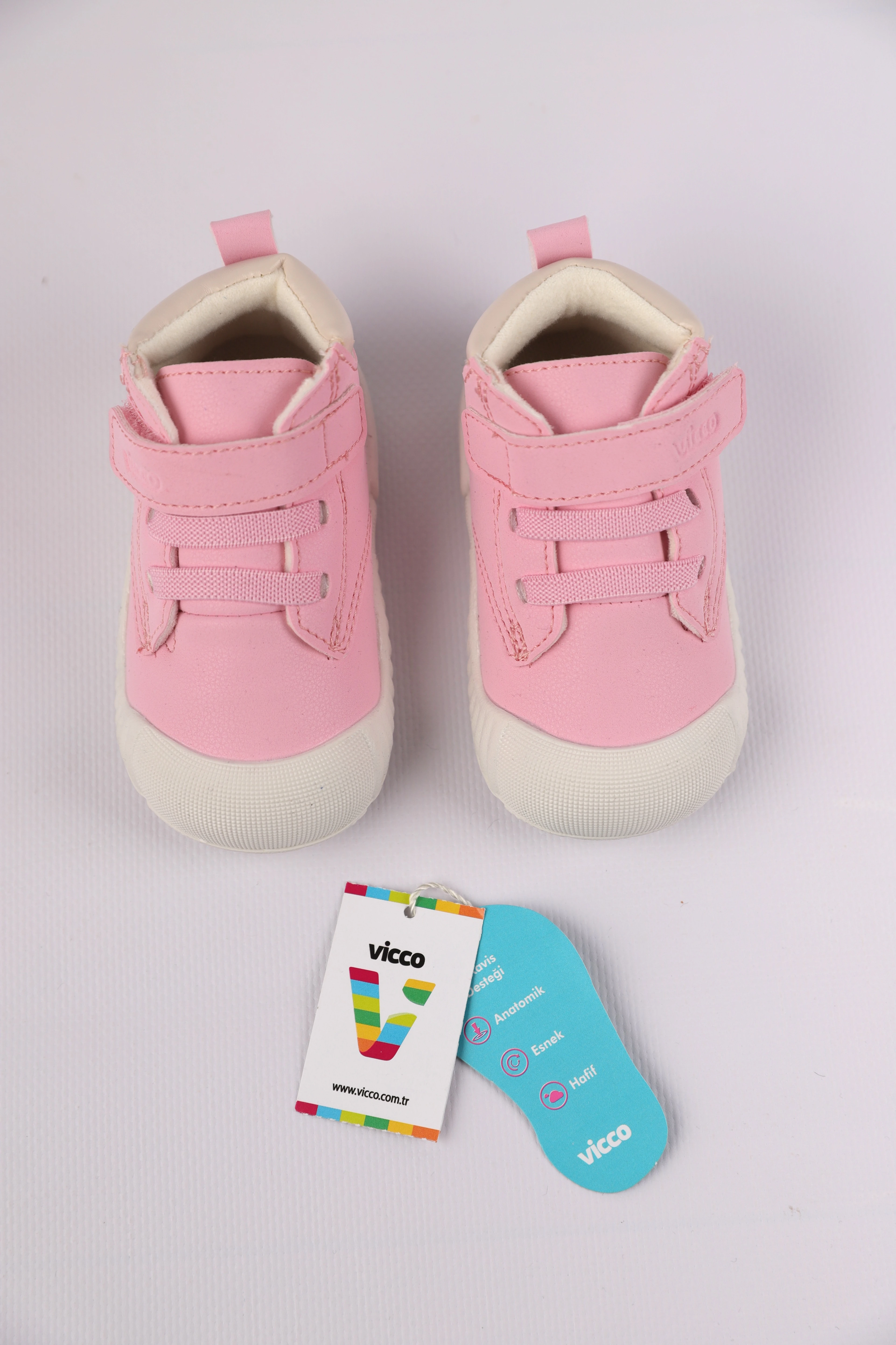 Vicco Paw 19-21 Numara Anatomik Kız Çocuk Pembe Bot – Hafif, Esnek ve Rahat