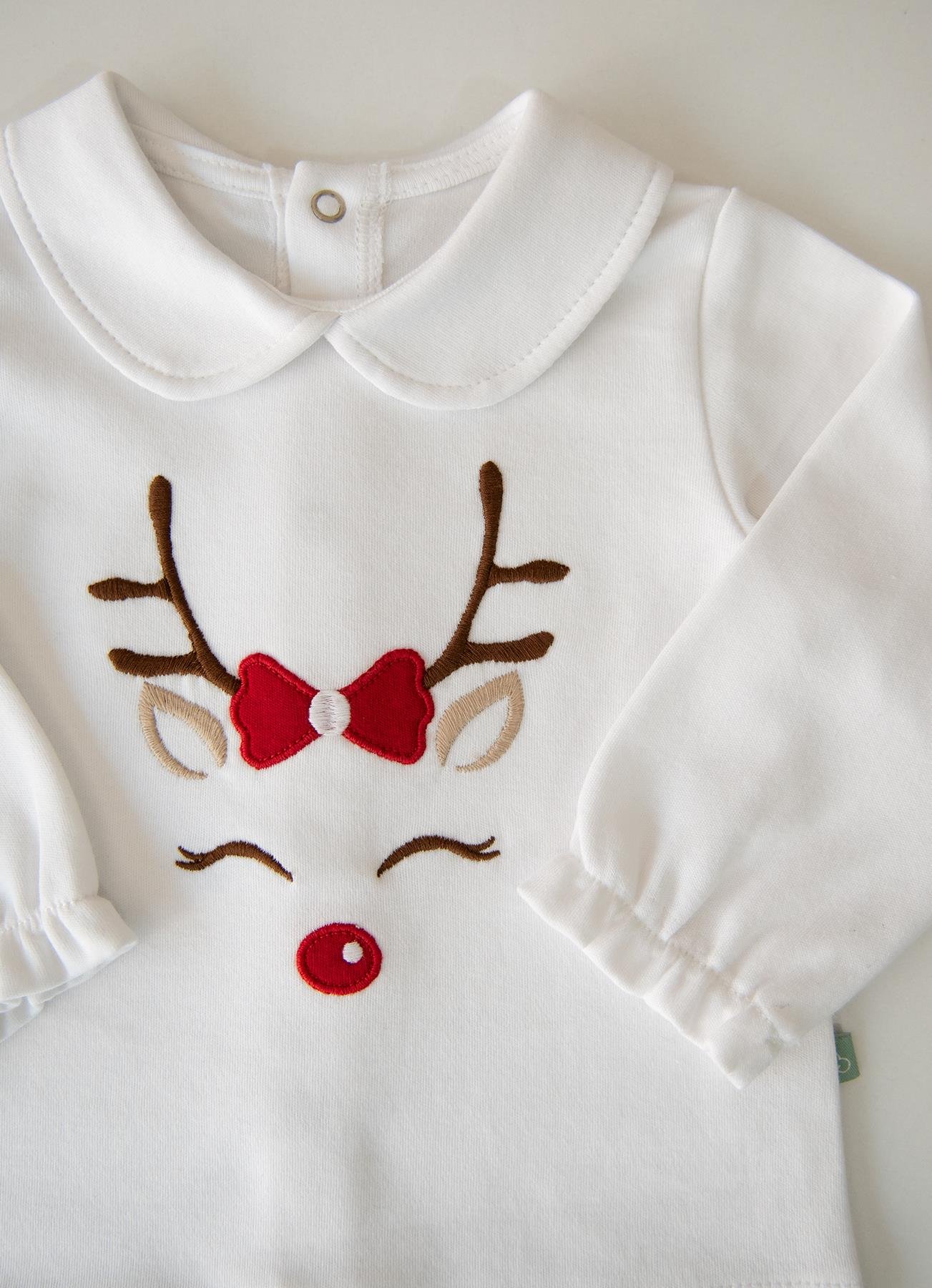 KİTİKATE 6-24 ARASI ORGANİK YENİYIL GEYİKLİ İKİLİ TAKIM - KIRMIZI