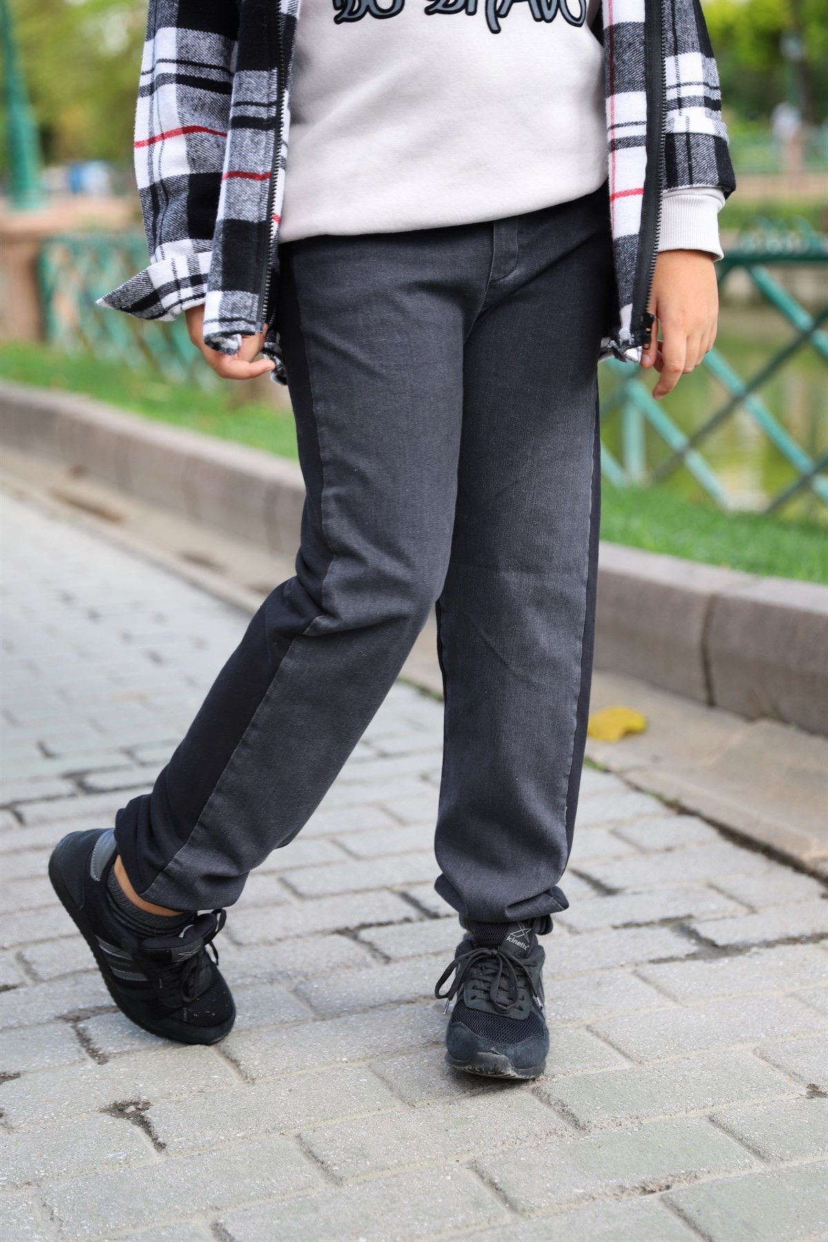 Erkek Çocuk Antrasit Denim Pantolon