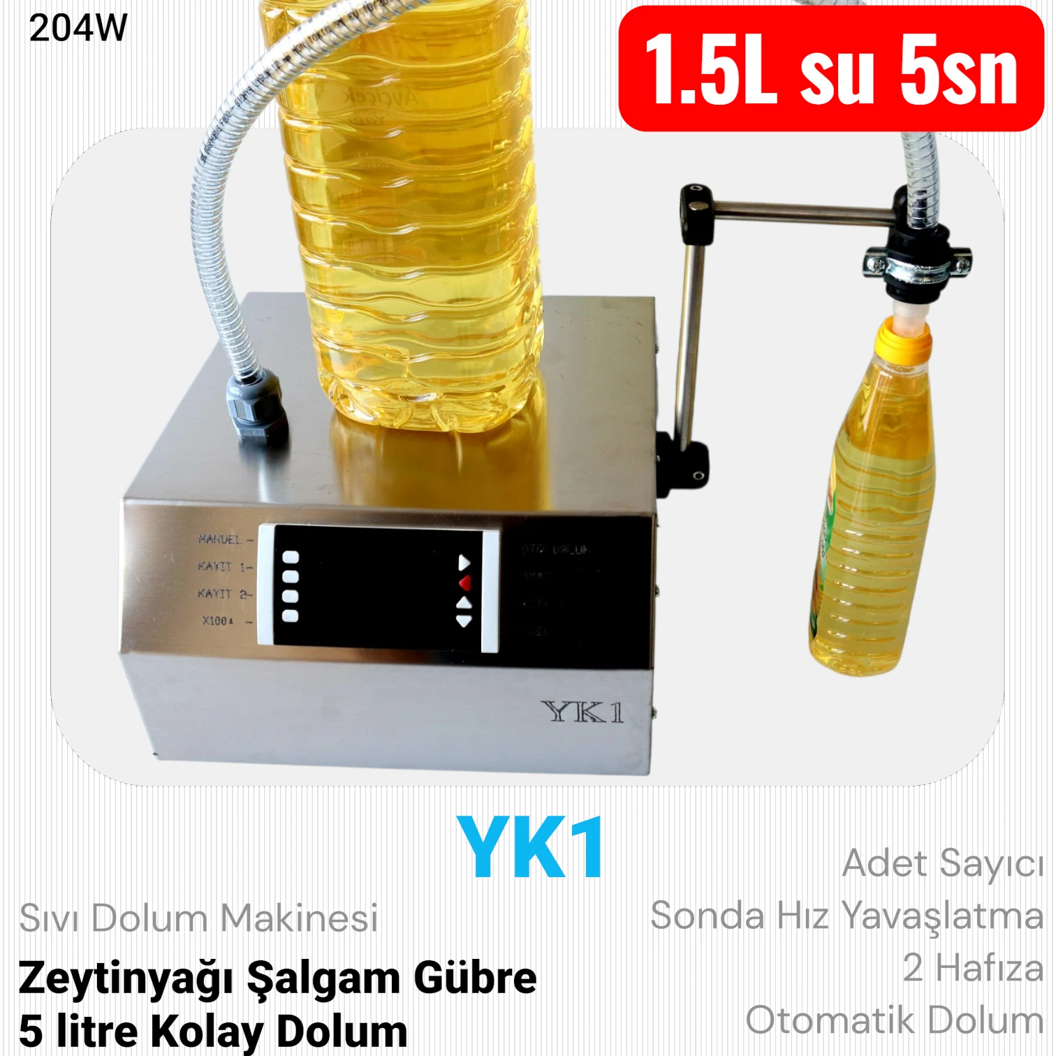 YK1 Sıvı  Dolum Makinesi