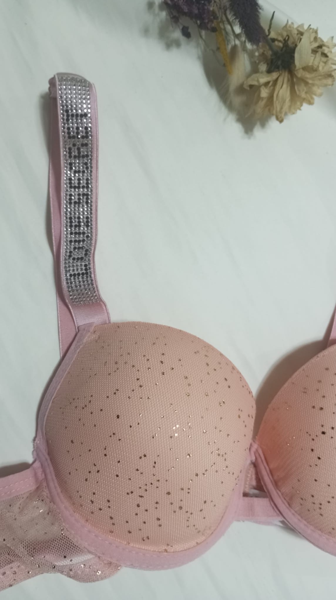 Kadın Simli Taşlı Yarım Dolgulu Balenli Sütyen Takımı