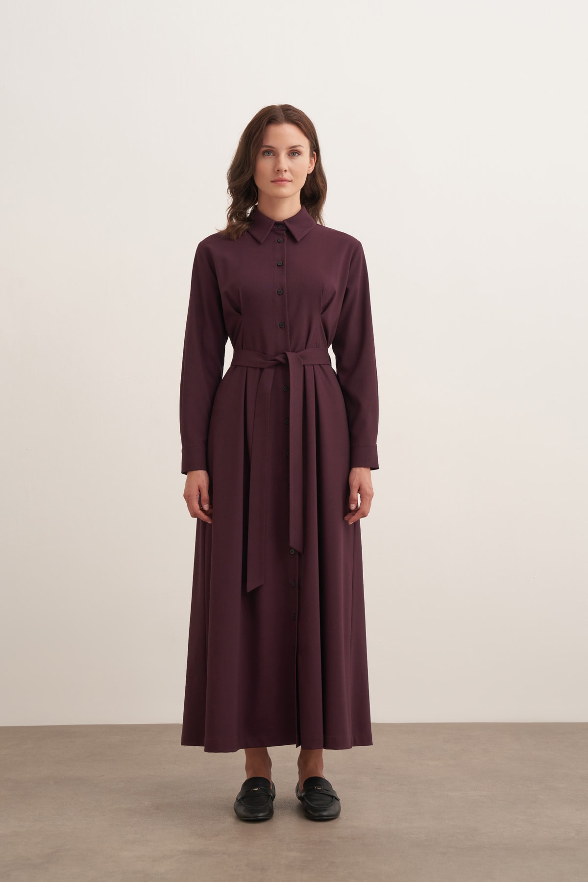 Pensli Elbise - Bordo
