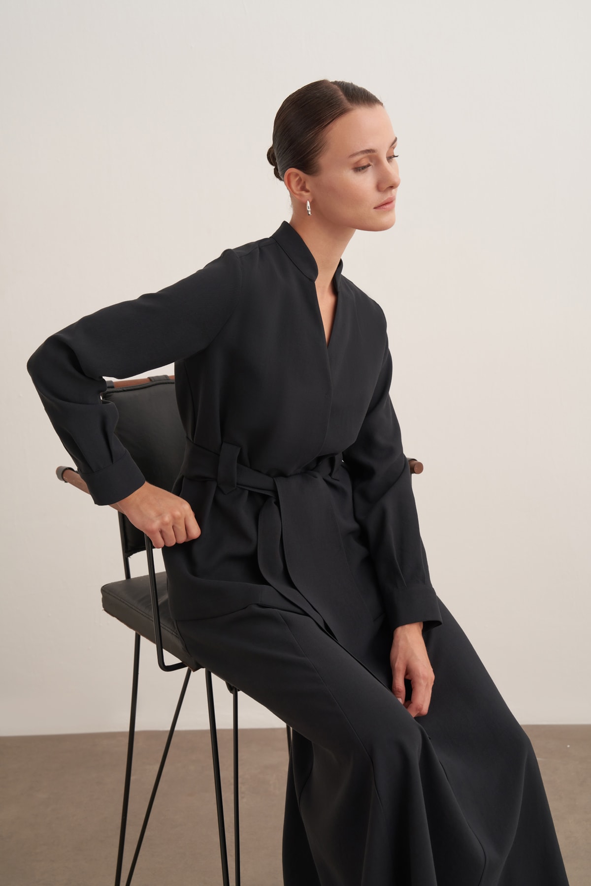 Kemerli Kimono - Siyah