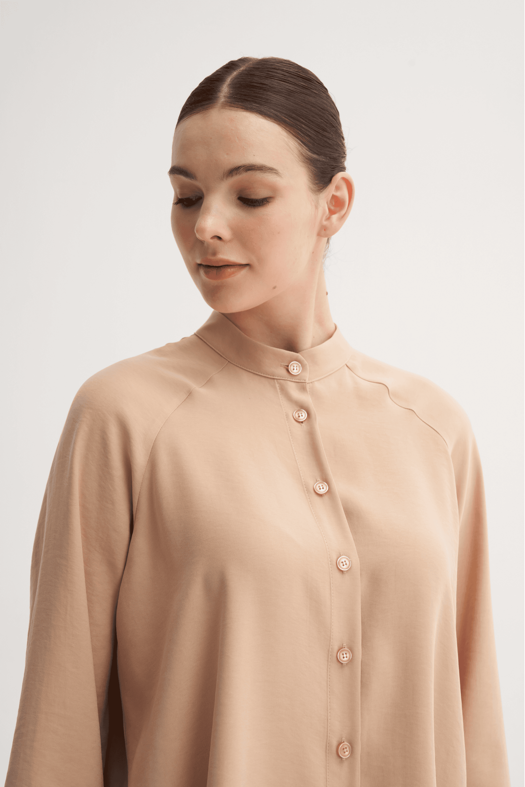 Reglan Kol Modal Gömlek - Camel