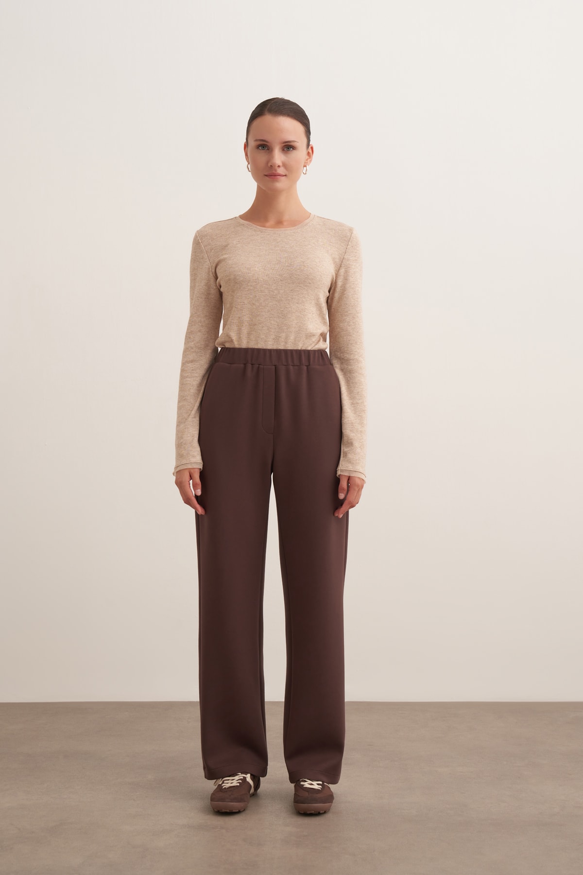 Modal Eşofman Pantolon - Kahve