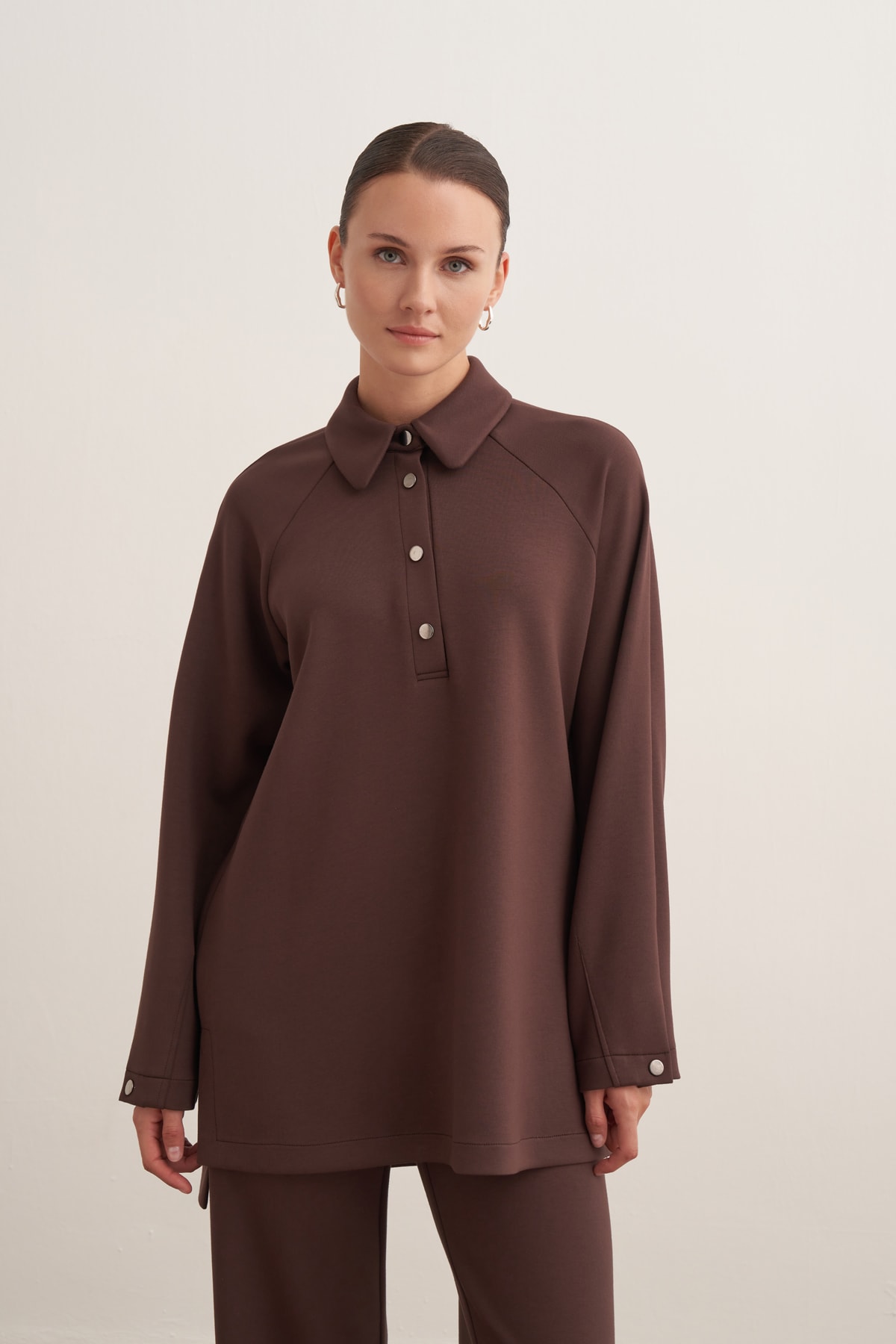 Modal Eşofman Tunik - Kahve