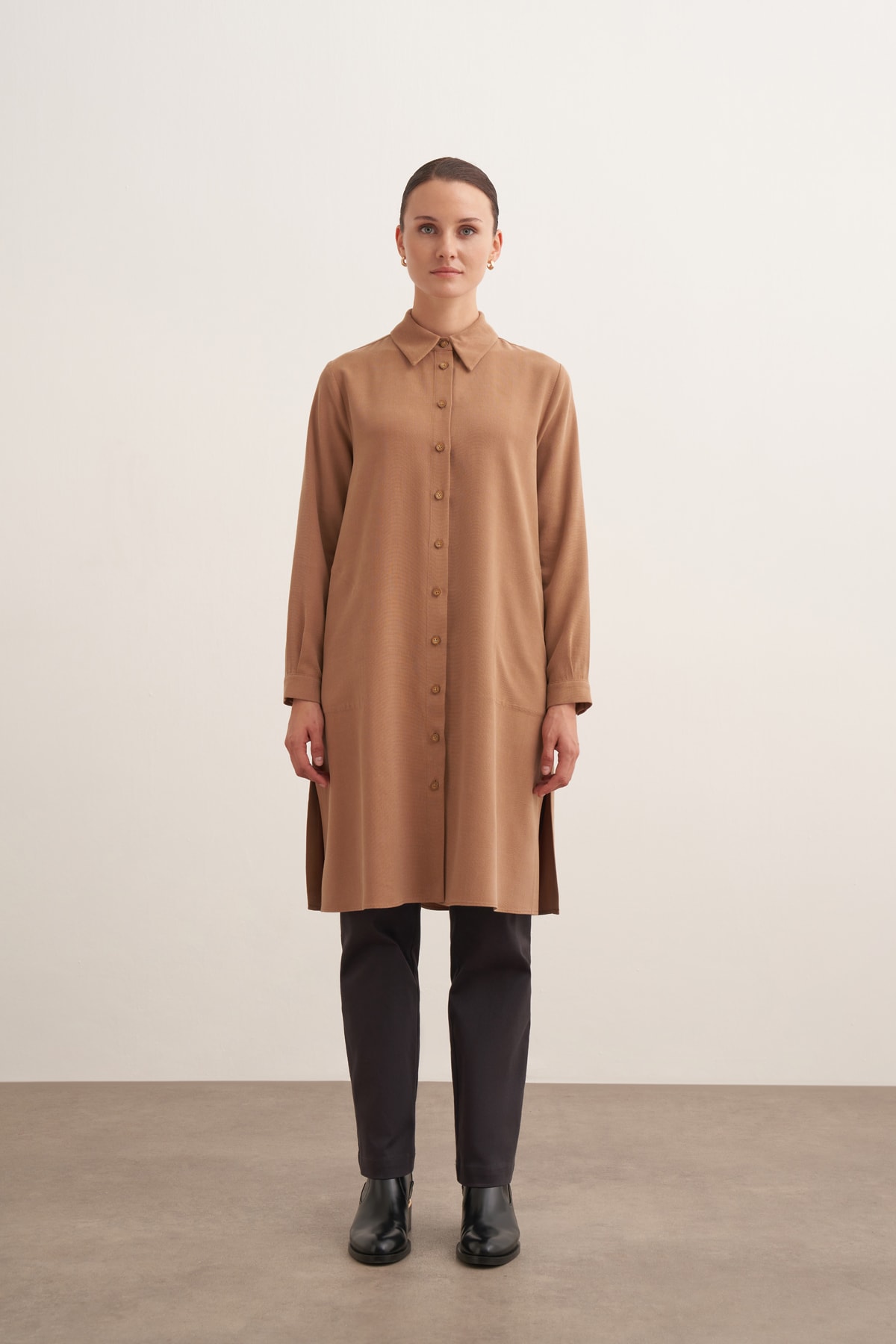 %100 Tensel Cepli Tunik