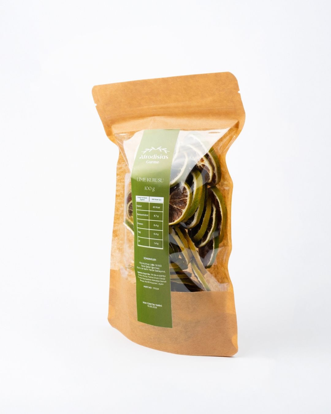 Lime Kurusu Cipsi 100g - Doğal Kurutulmuş %100 Vegan Kuru Lime