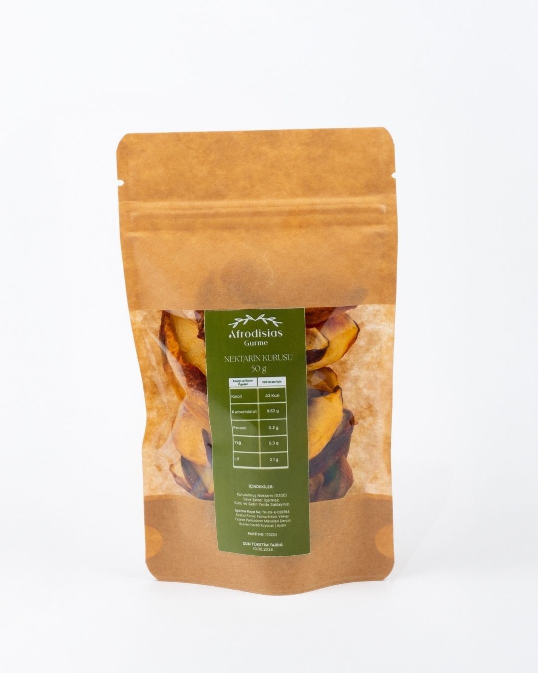 Nektarin Kurusu 50g - Doğal Kurutulmuş %100 Vegan Nektarin Kurusu