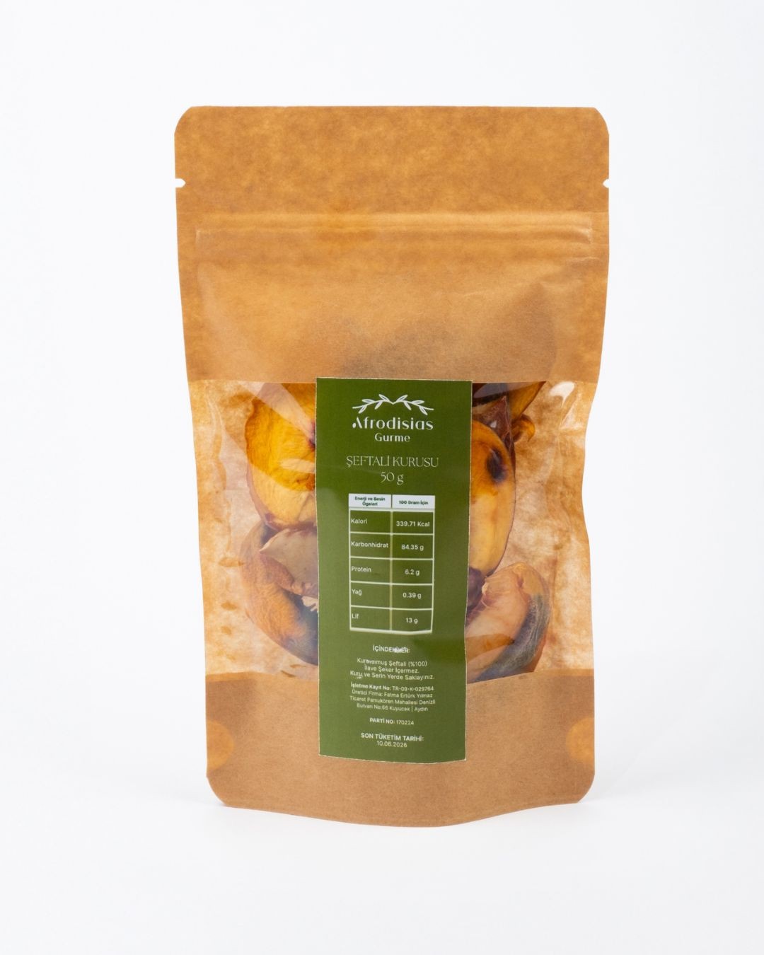 Şeftali Kurusu 50g - Doğal Kurutulmuş %100 Vegan Şeftali Kurusu