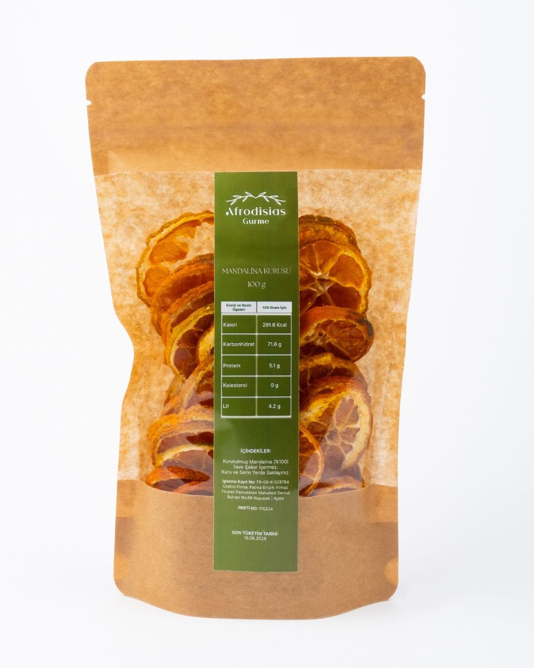 Mandalina Kurusu 100g - Dondurularak Kurutulmuş %100 Vegan Mandalina Kurusu