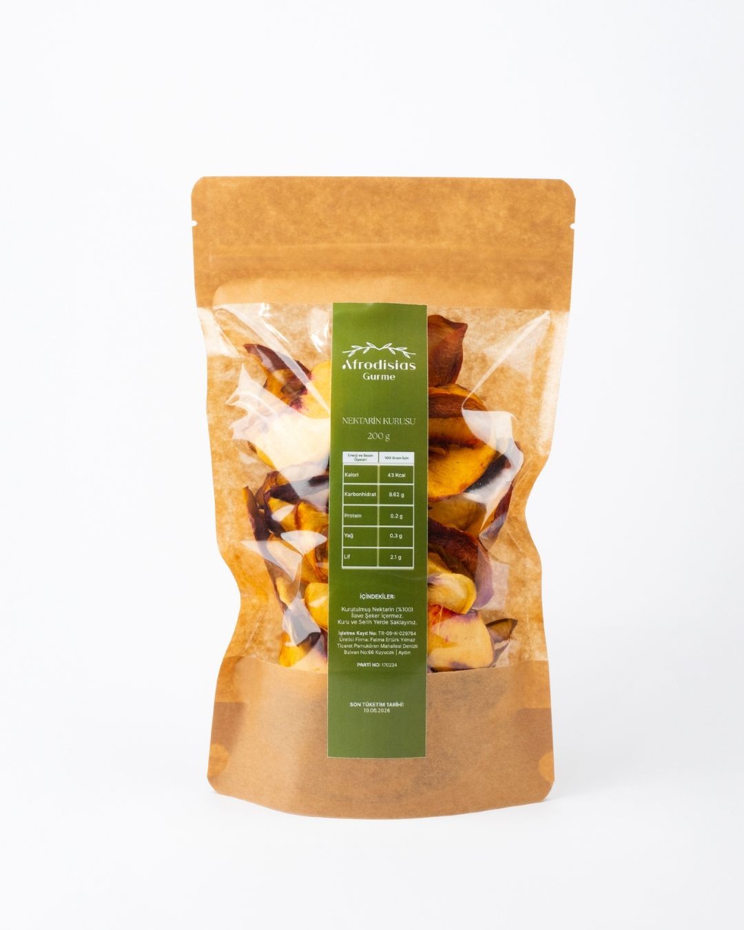Nektarin Kurusu 200g - Doğal Kurutulmuş %100 Vegan Nektarin Kurusu