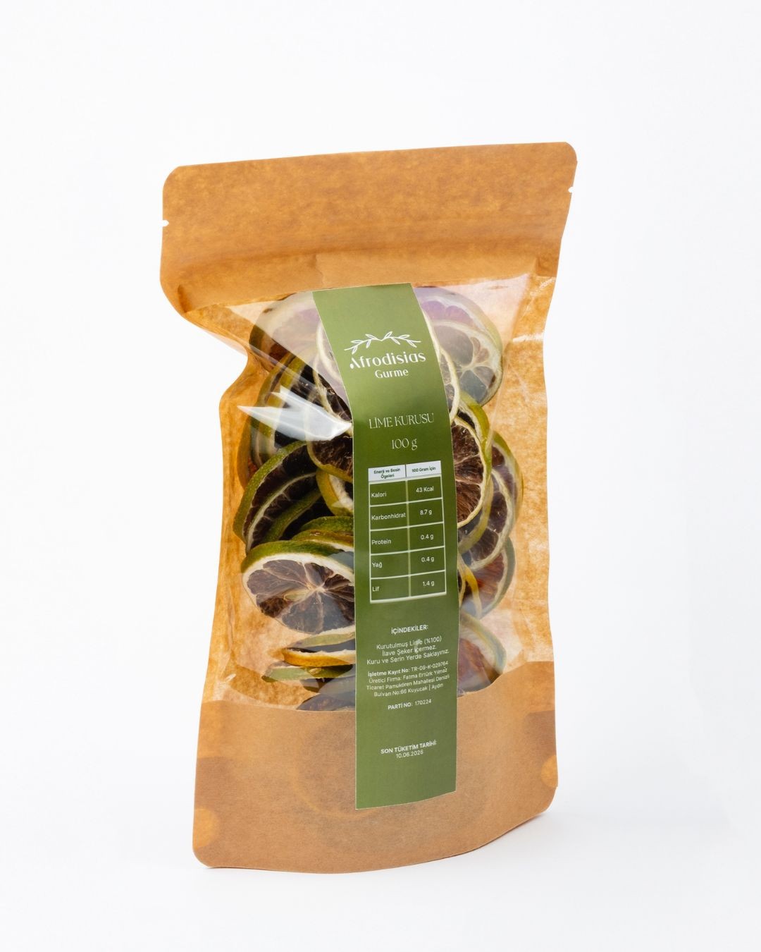 Lime Kurusu Cipsi 100g - Doğal Kurutulmuş %100 Vegan Kuru Lime