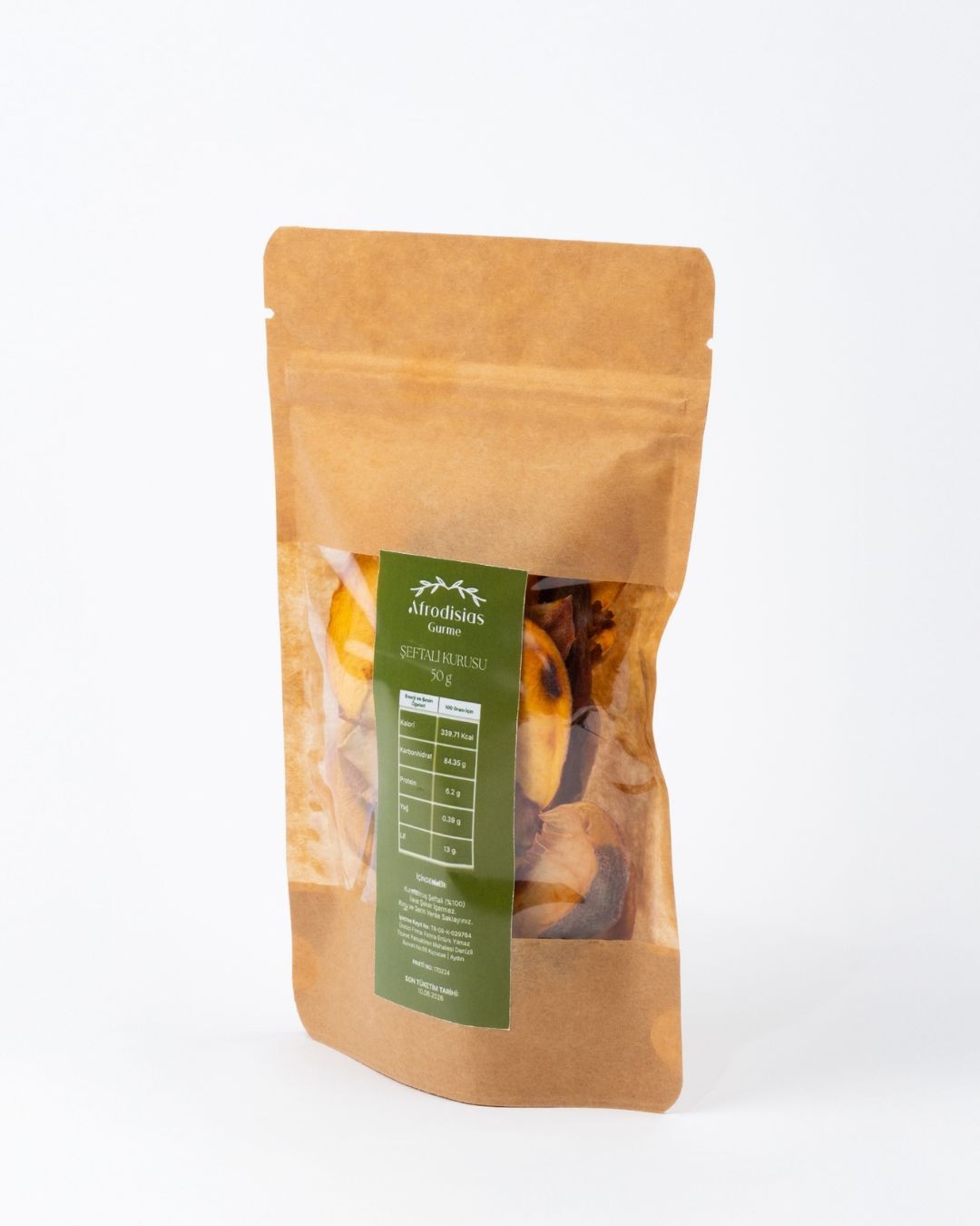Şeftali Kurusu 50g - Doğal Kurutulmuş %100 Vegan Şeftali Kurusu