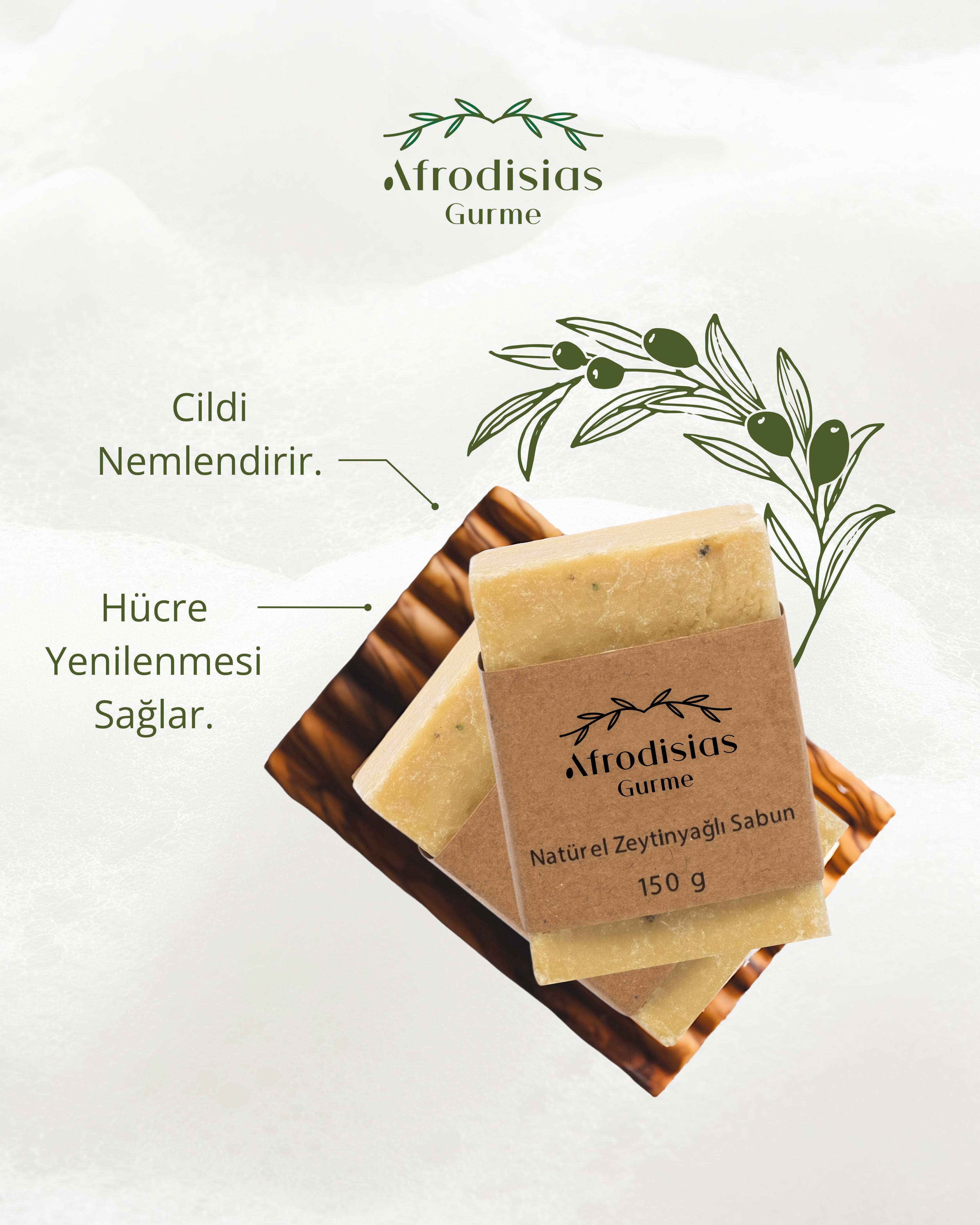 Afrodisias Gurme Natürel Zeytinyağlı Sabun - 4’lü paket