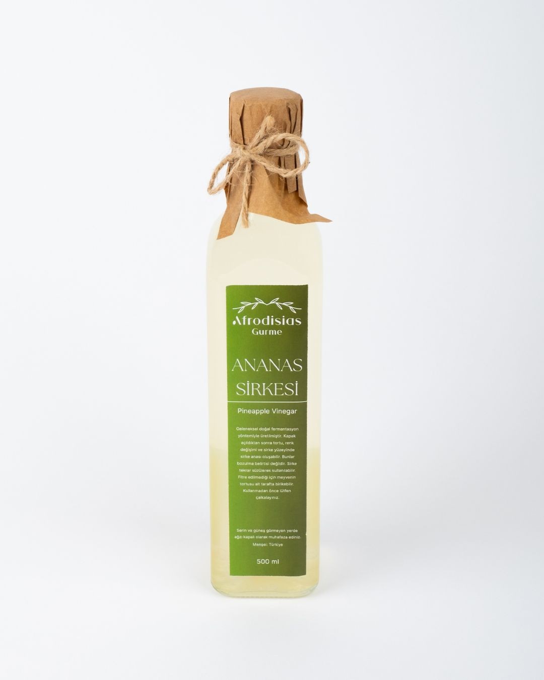 Afrodisias Gurme Ananas Sirkesi 500 ML - Katkısız Doğal Fermantasyon (Pineapple Vinegar)