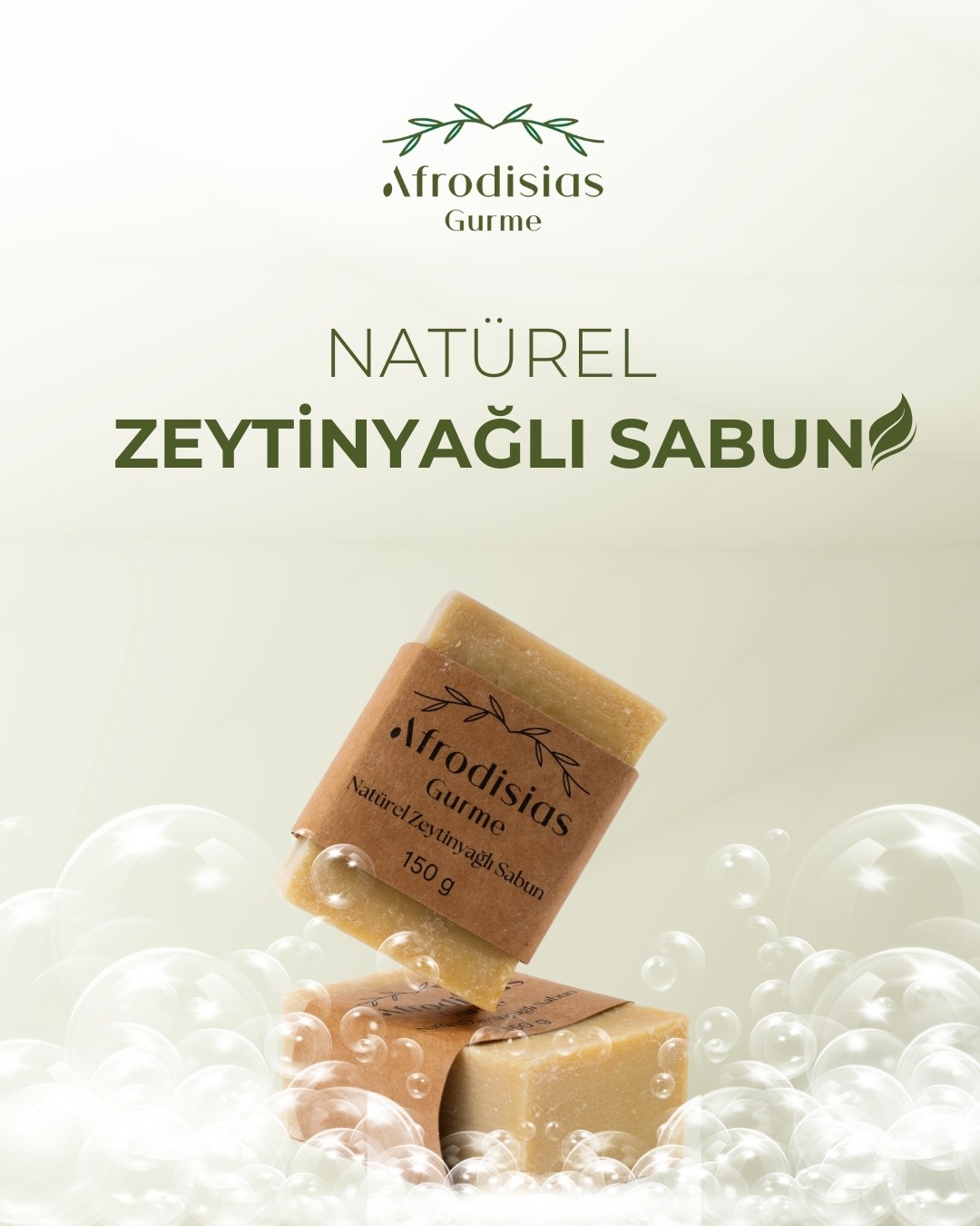Afrodisias Gurme Natürel Zeytinyağlı Sabun - 4’lü paket