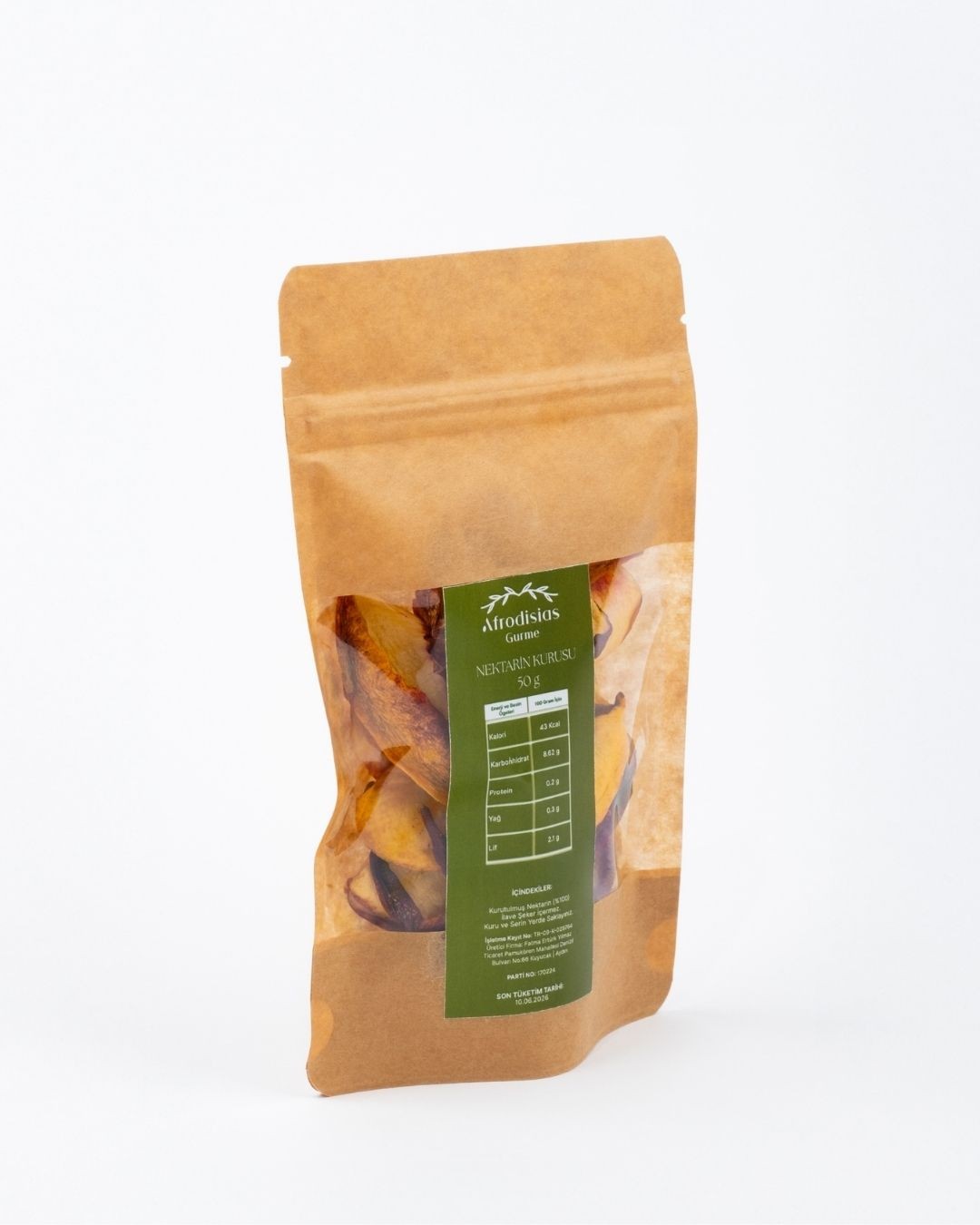 Nektarin Kurusu 50g - Doğal Kurutulmuş %100 Vegan Nektarin Kurusu