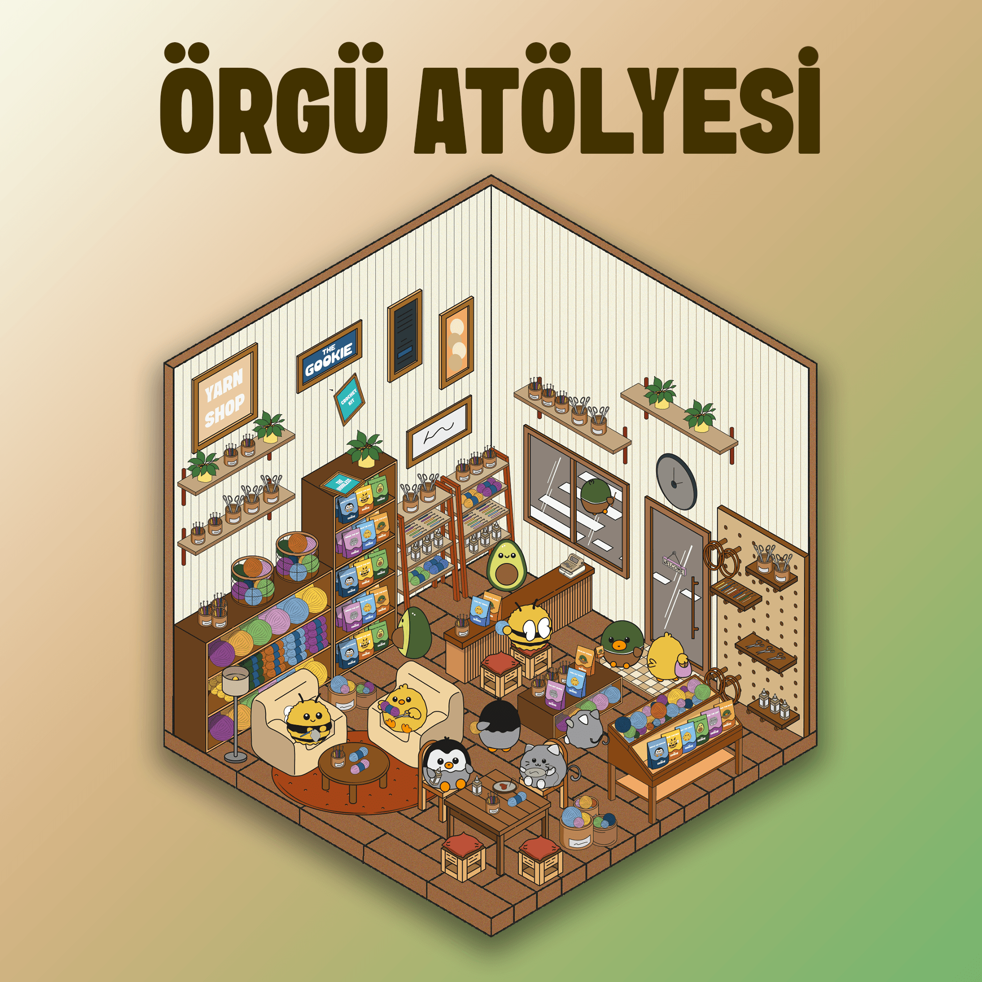 Örgü Atolyesi İzometrik Sticker