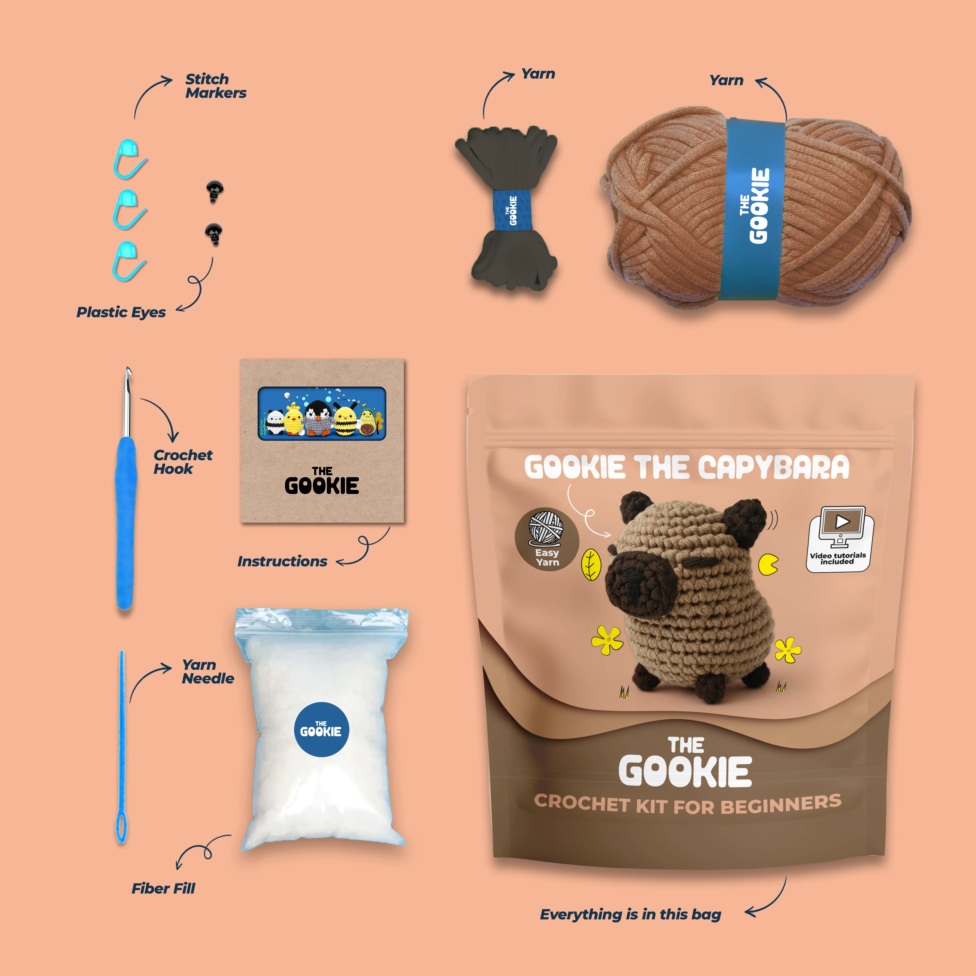 Kapipara Tığ Kiti - Pratik Örgü İpi