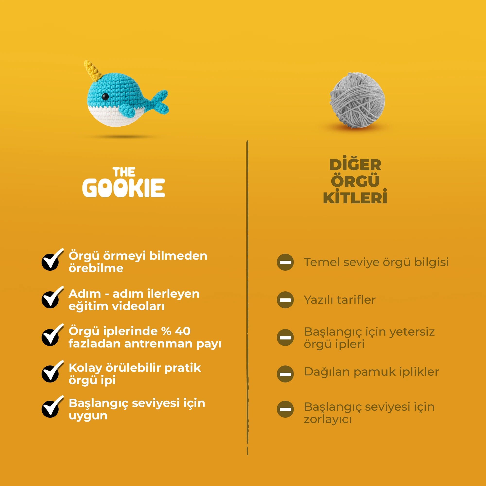 Tilki Tığ Kiti - Pratik Örgü İpi