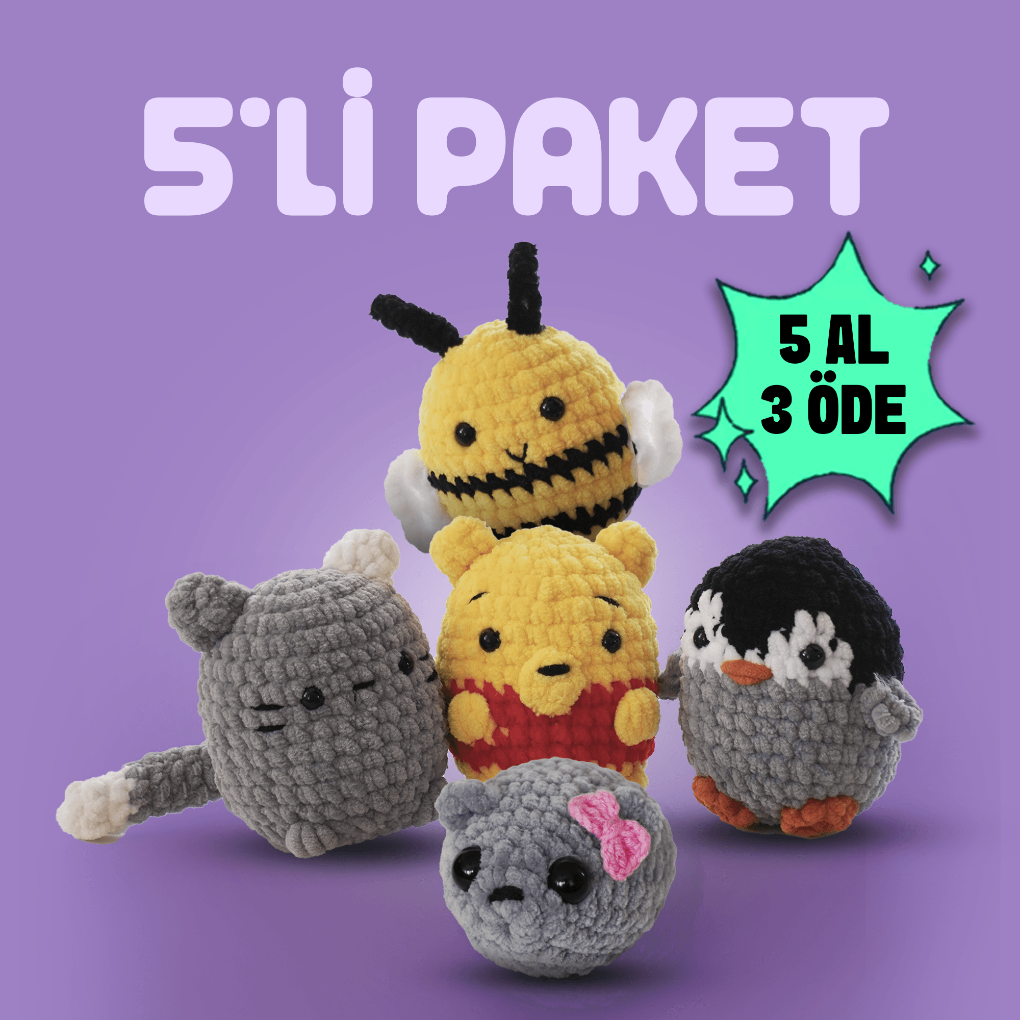 Beşli Paket Tığ Kiti