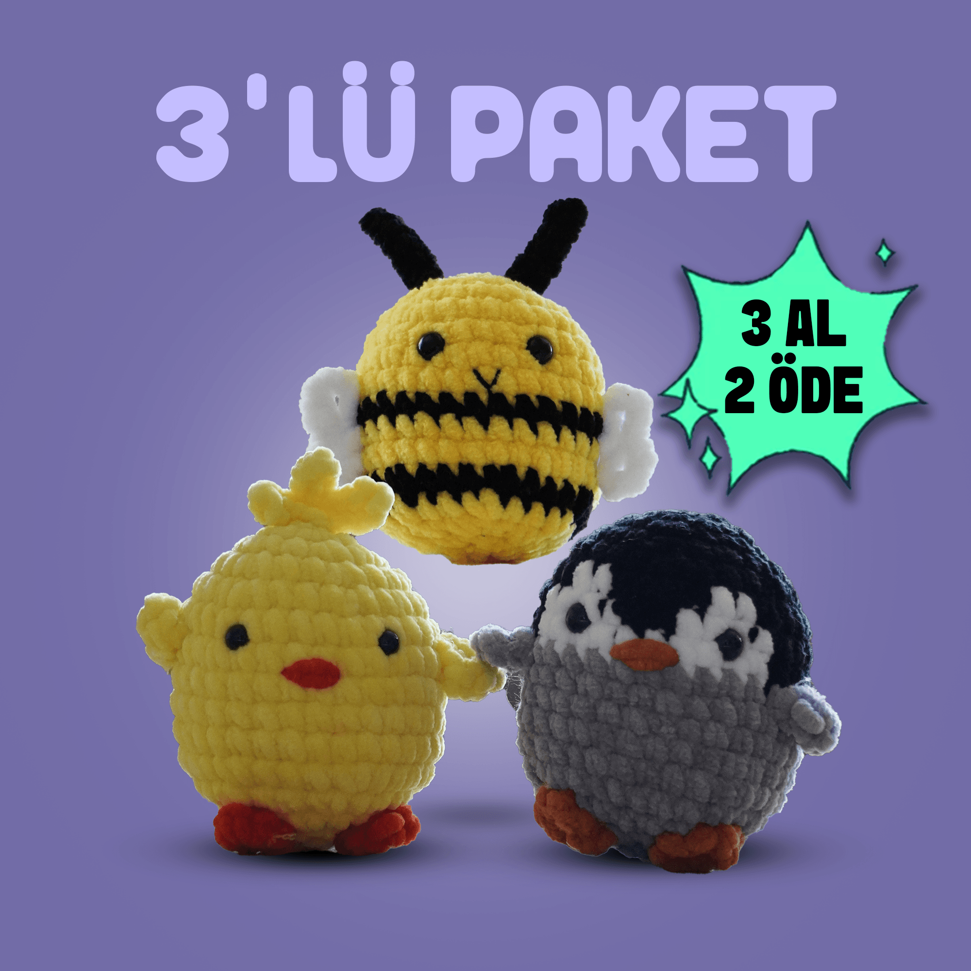 Üçlü Paket Tığ Kiti