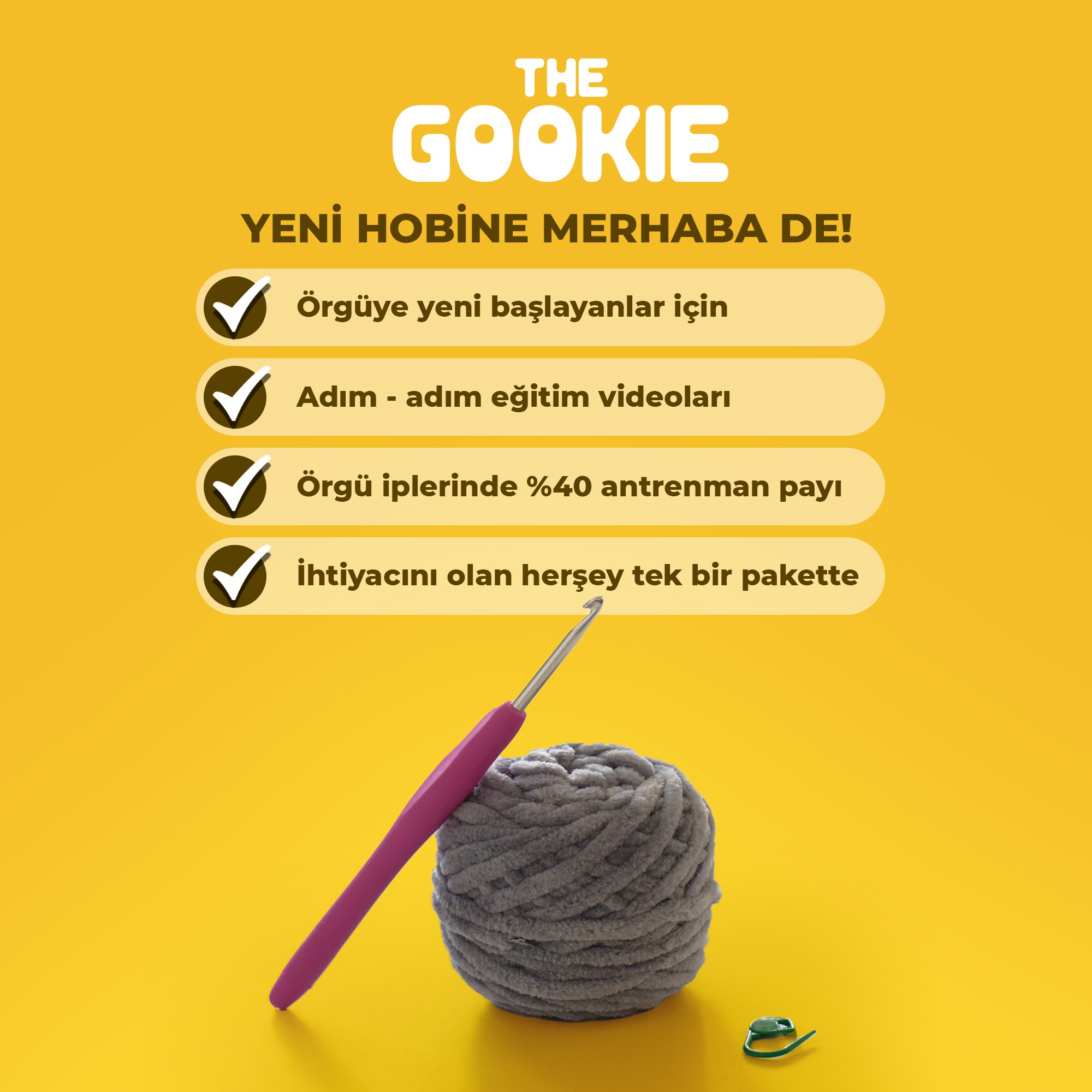 Çoçuklar İçin Keçe Panda Civciv Nakış Seti ve Amigurumi Aslan Örgü Kiti 
