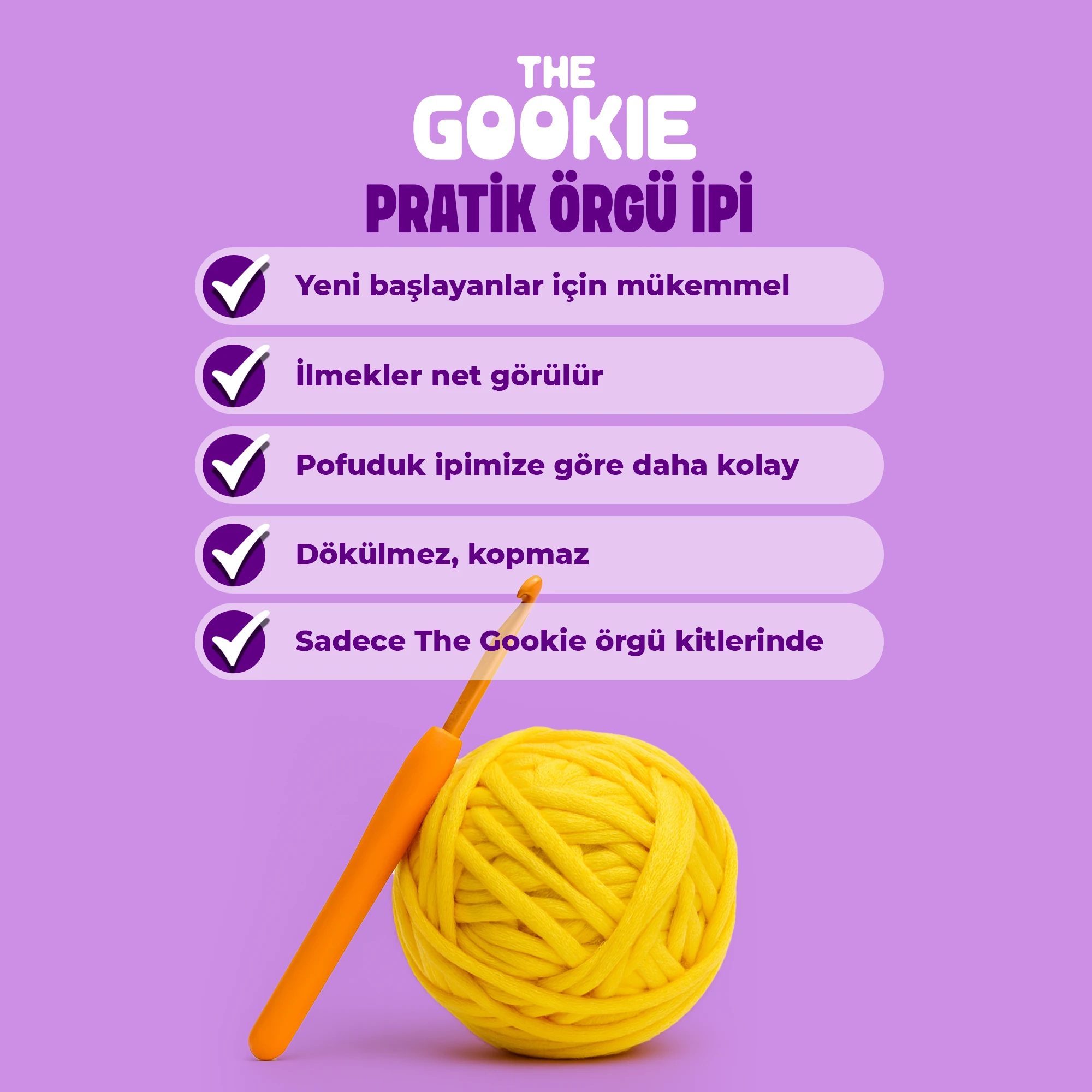 Tilki Tığ Kiti - Pratik Örgü İpi